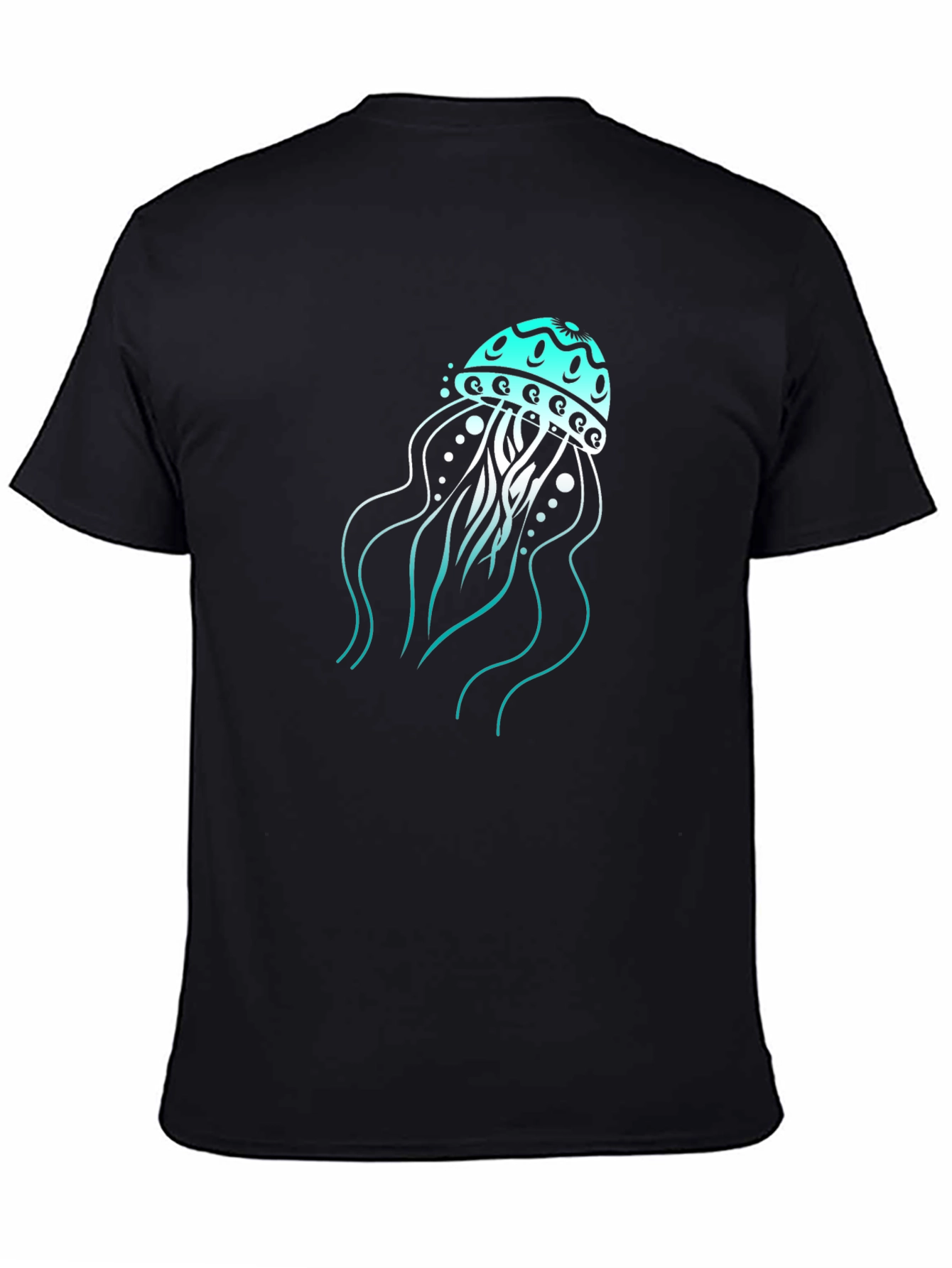Black Jellyfish Graphic Print Tee - Stylish Comfort view 4