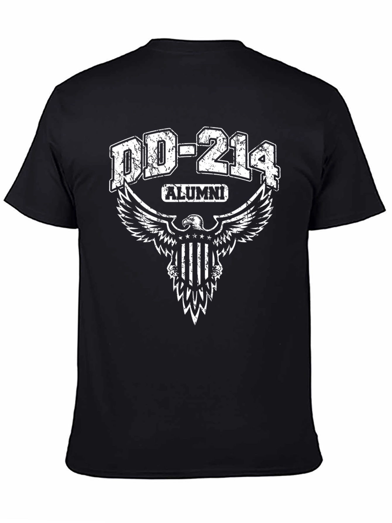 Black DD-214 Alumni Black Graphic Tee view 4