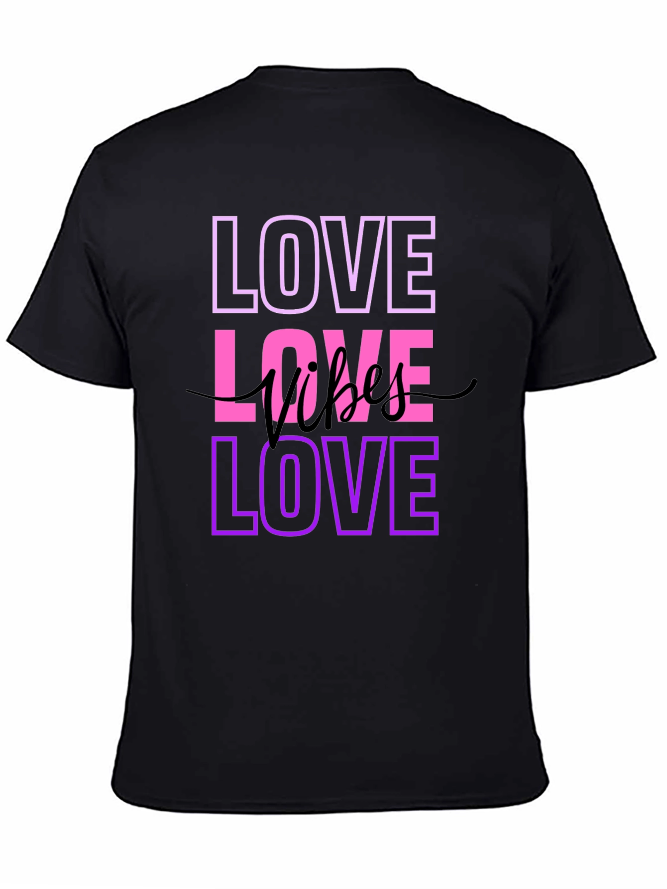 Black Love Vibes T-Shirt - Stylish Graphic Tee view 4