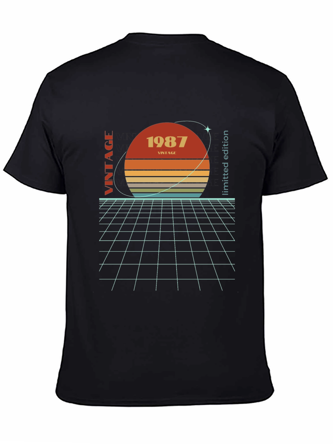 Black Vintage 1987 Limited Edition Graphic T-Shirt view 4
