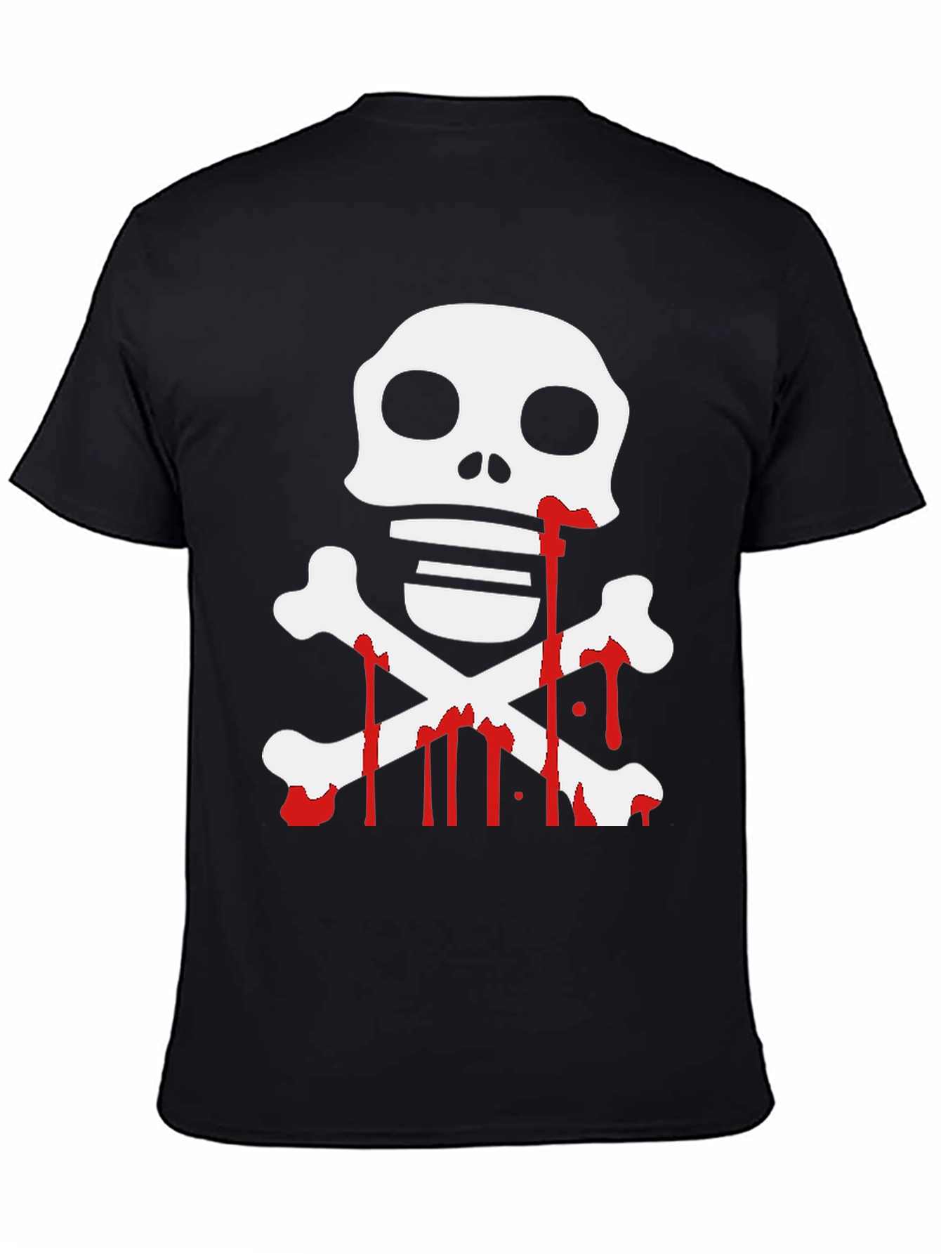 Black Skull & Crossbones Graphic Tee - Black view 4