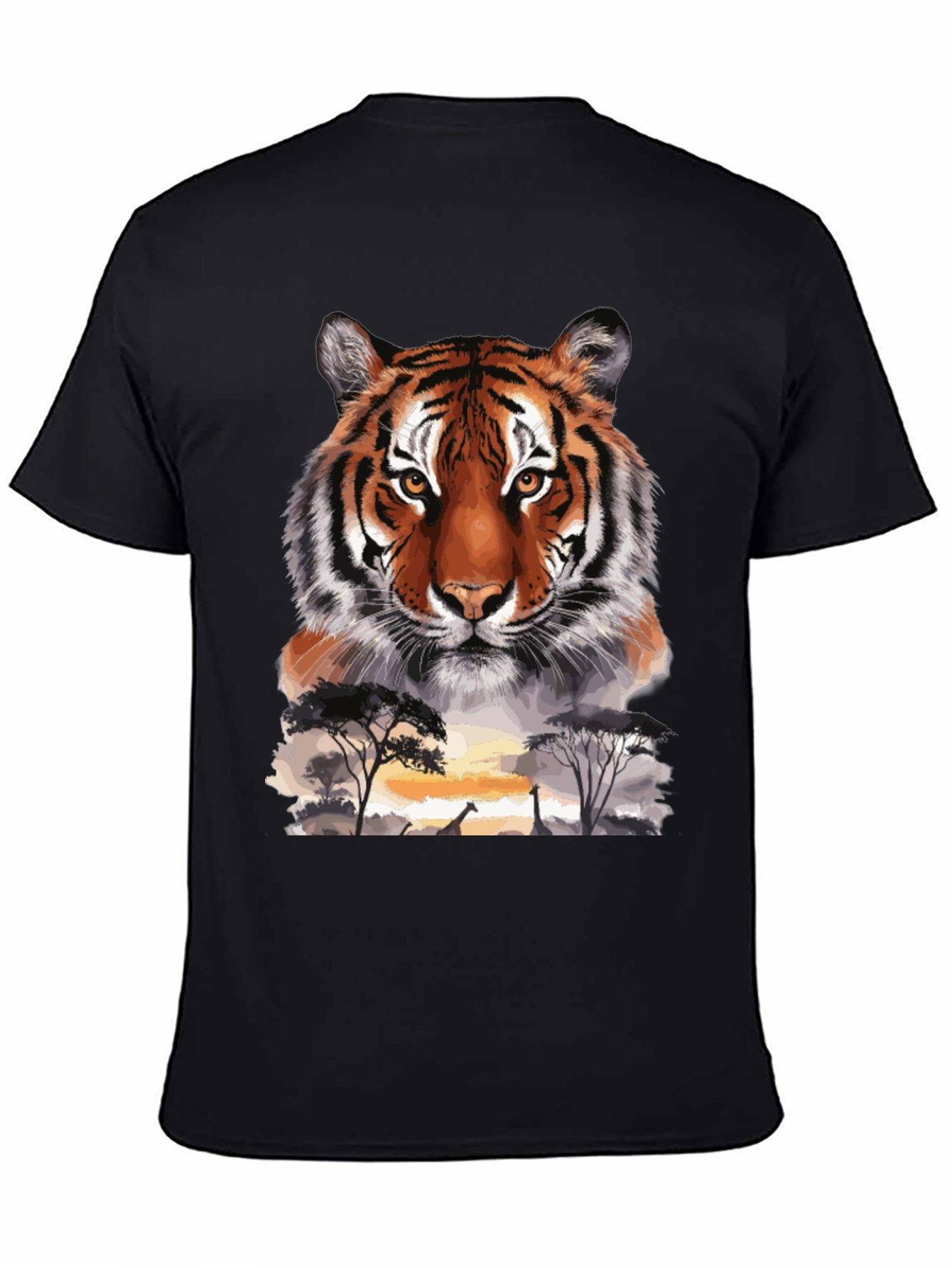 Black Tiger Safari Graphic Tee - Wildlife Adventure Shirt view 4