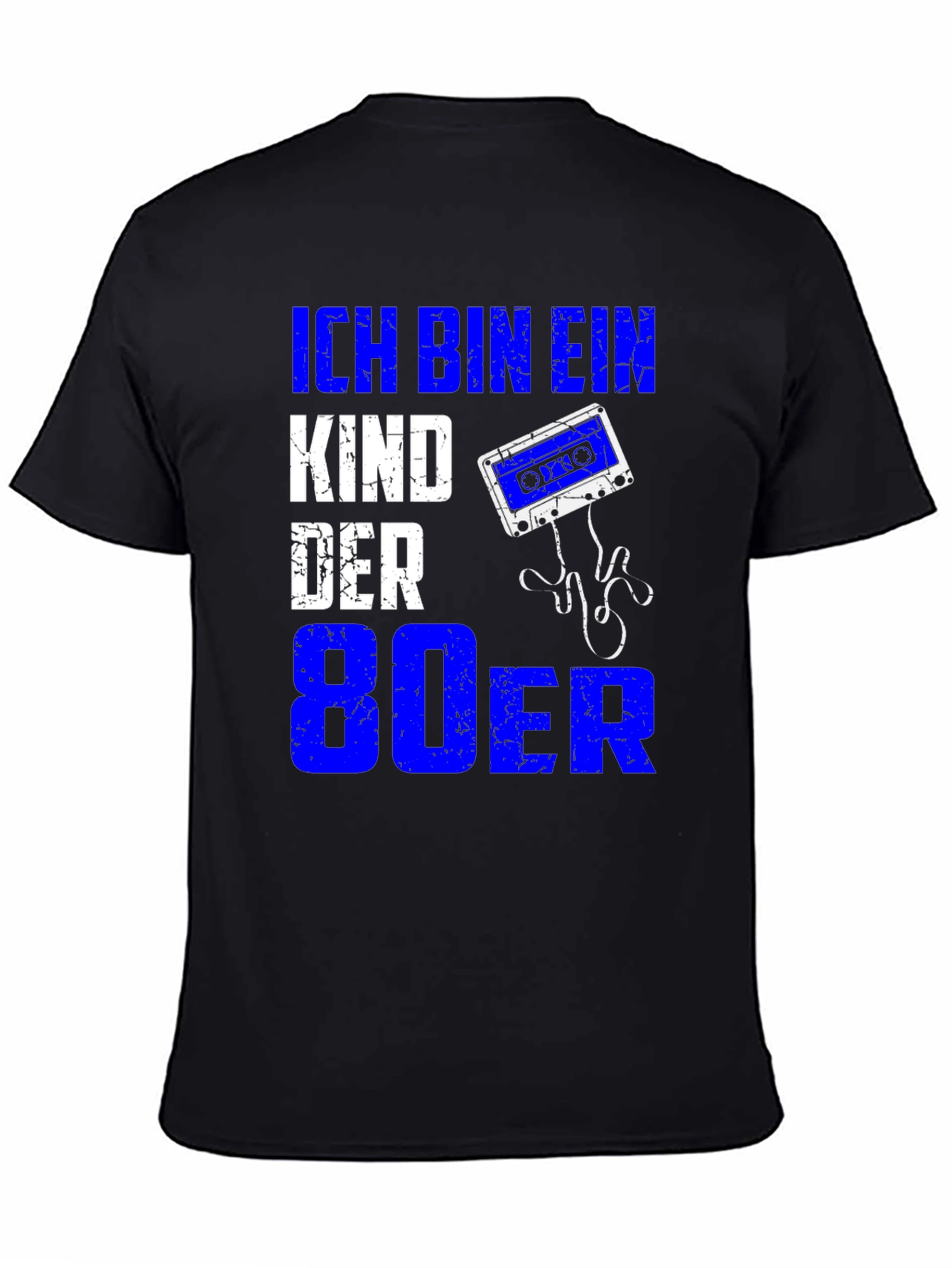 Black 80s Retro Cassette Tape Graphic Tee view 4