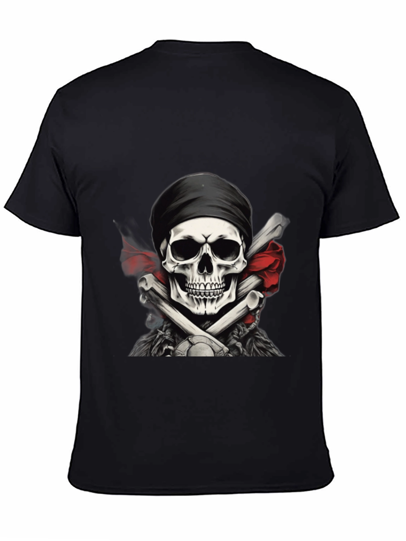Black Skull & Crossbones Graphic T-Shirt view 4