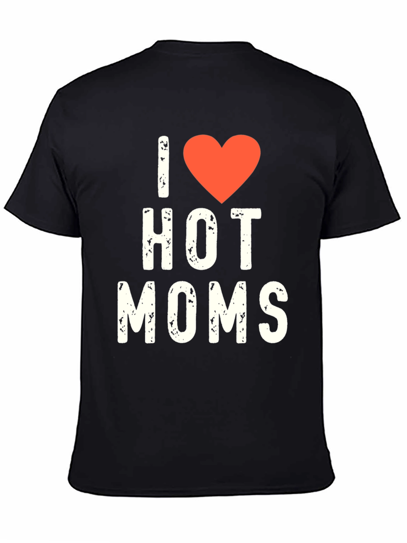 Black I Heart Hot Moms Graphic Tee - Novelty T-Shirt view 4