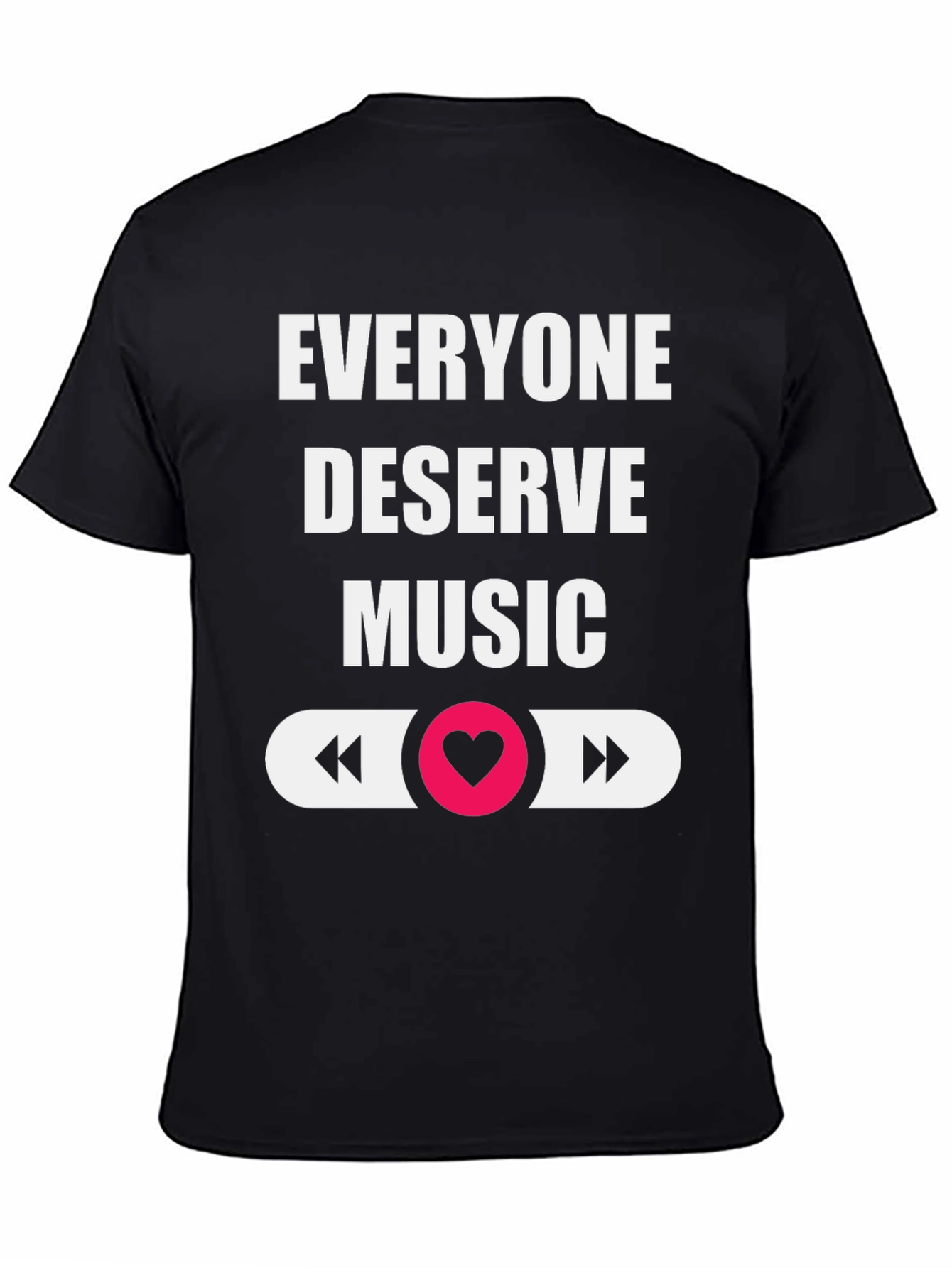 Black Everyone Deserves Music Graphic Tee view 4
