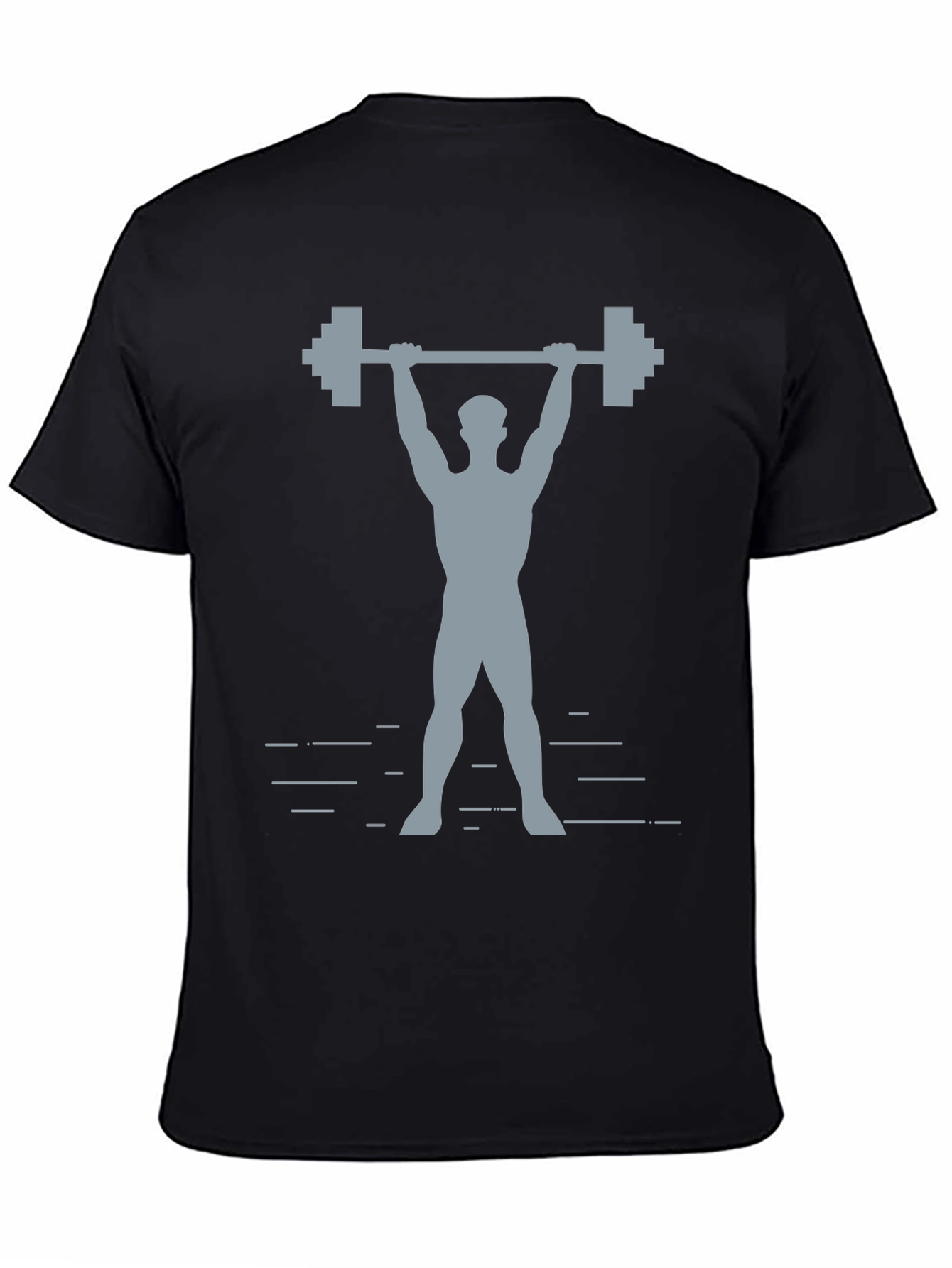 Black Weightlifting Graphic Tee - Black Cotton view 4