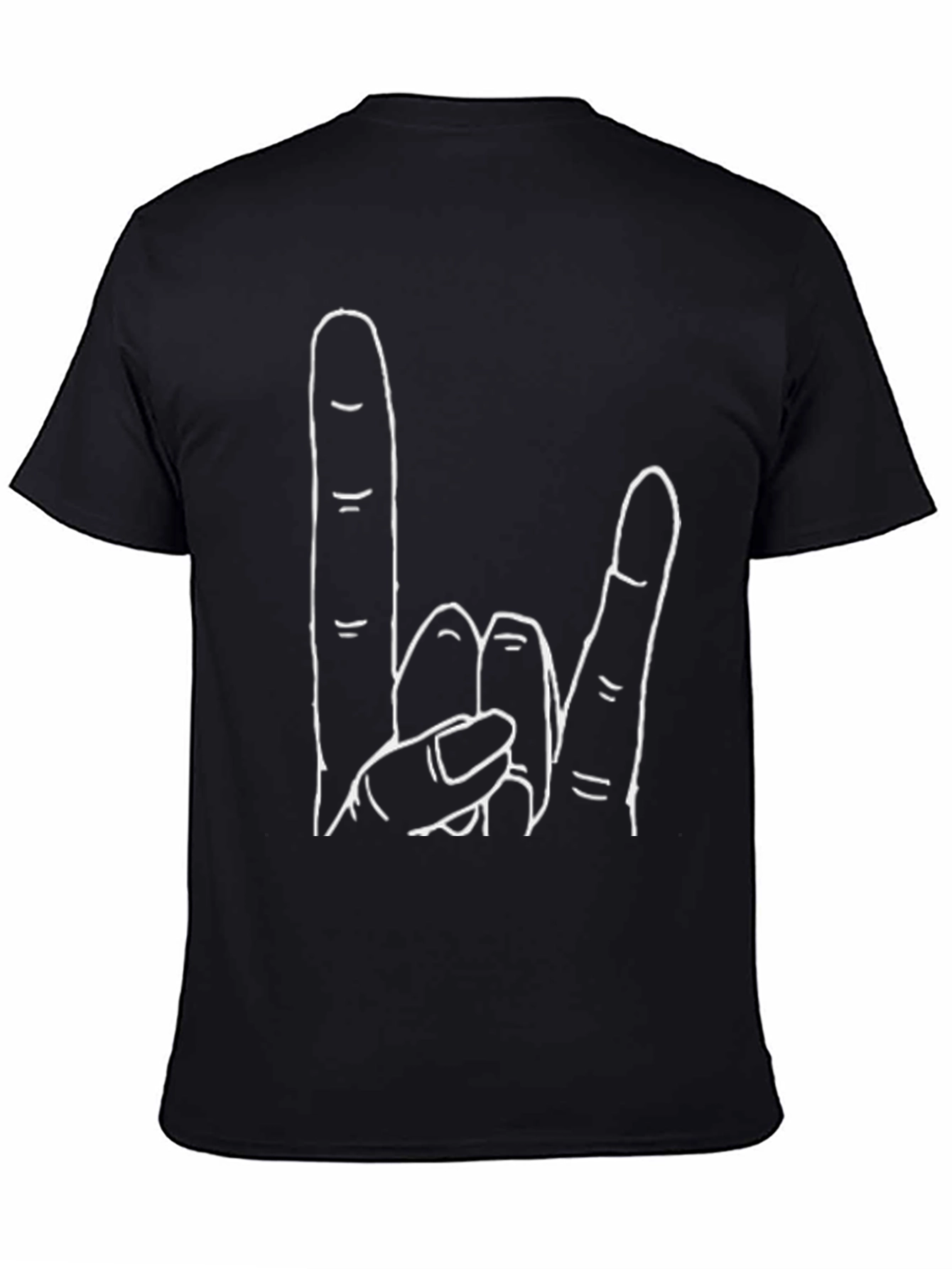 Black Rock On! Graphic Tee - Black Crew Neck T-Shirt view 4