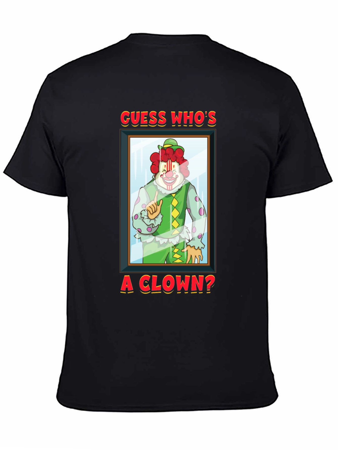 Black Guess Who's A Clown? Graphic T-Shirt view 4
