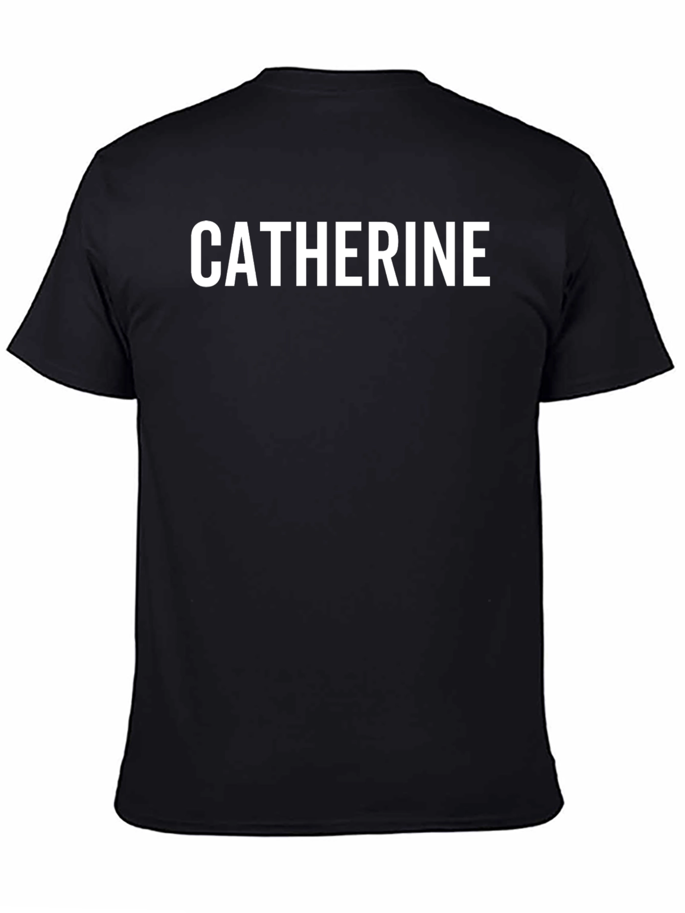 Black Catherine Personalized Black T-Shirt view 4