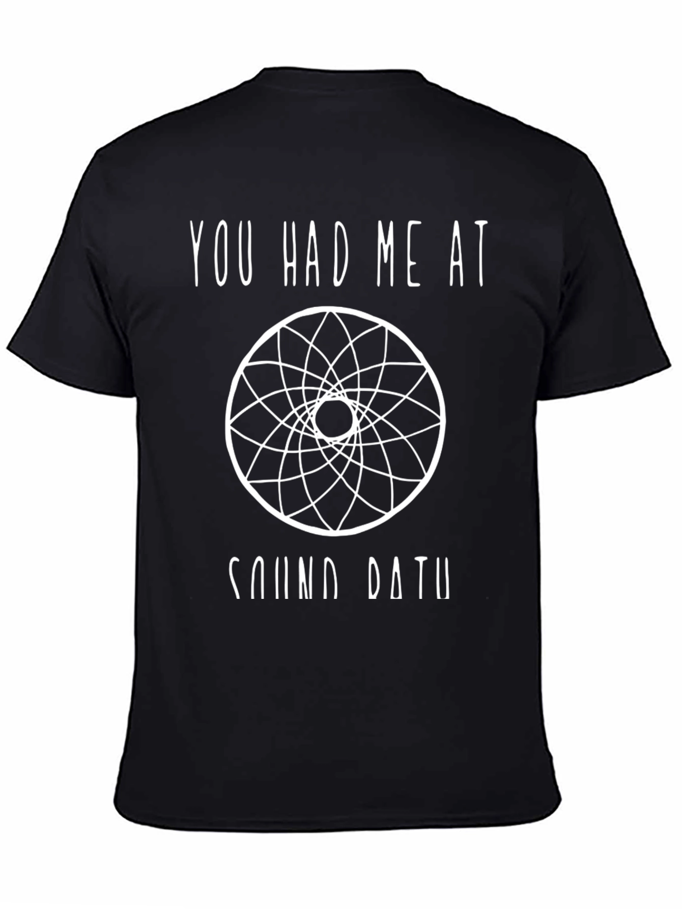Black Sound Bath T-Shirt, You Had Me at Sound Bath Tee view 4
