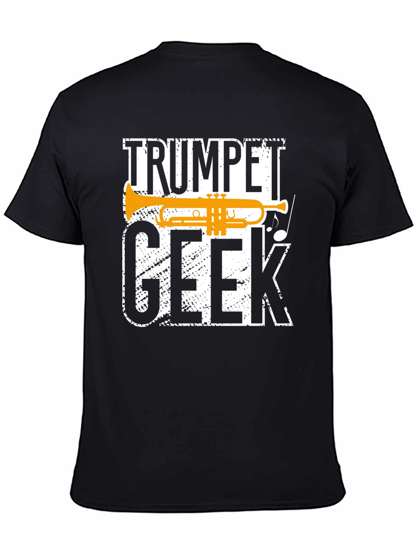 Black Trumpet Geek T-Shirt - Musician Humor Tee view 4