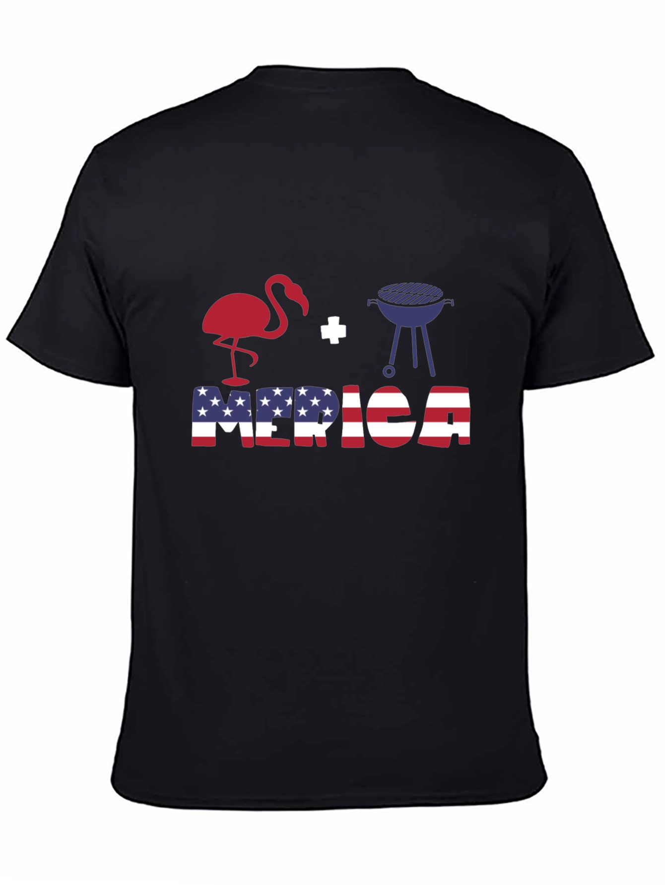 Black Flamingo+Grill Merica T-Shirt view 4