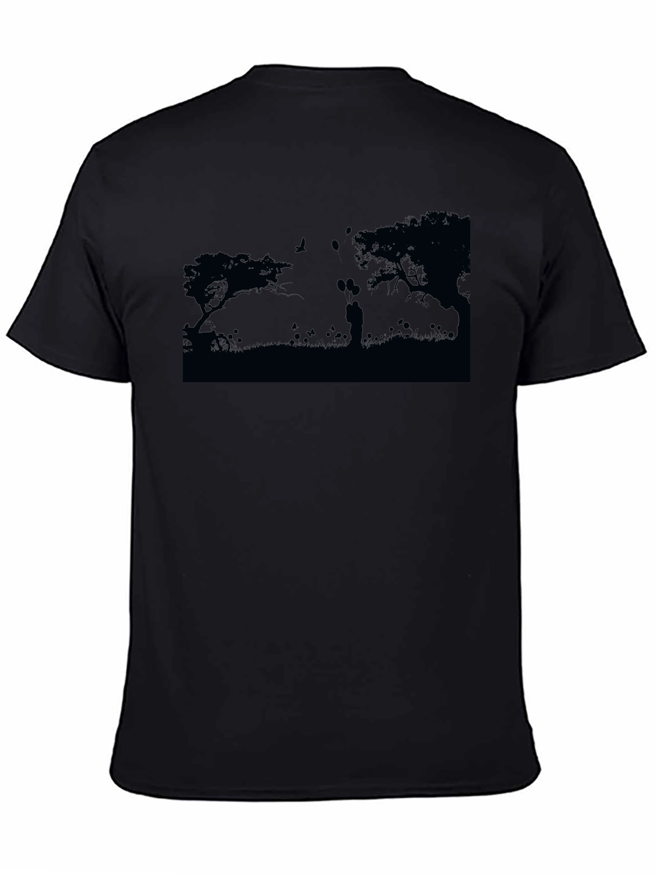 Black Romantic Silhouette Graphic Tee - Unisex Soft Cotton view 4