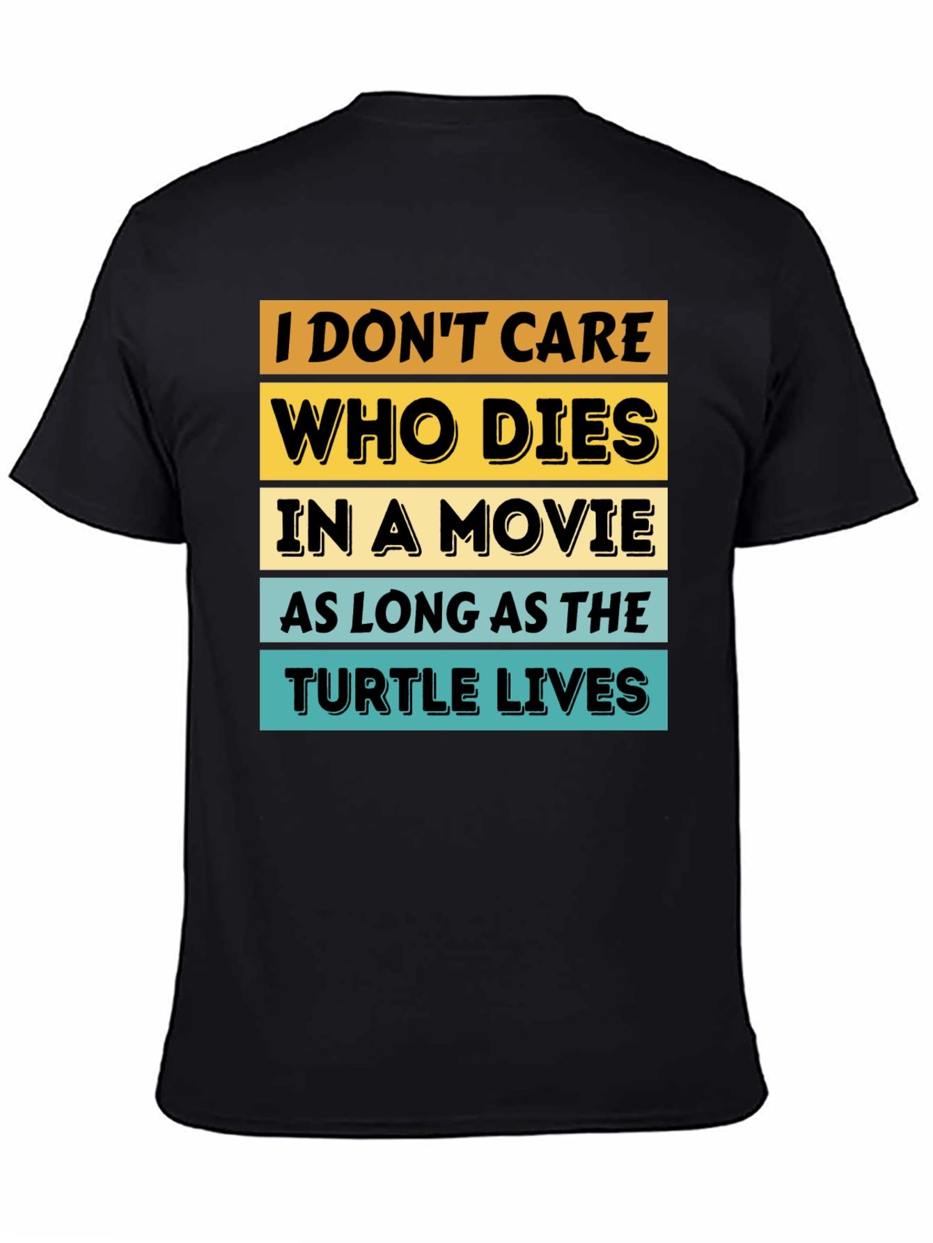 Black Turtle Lives Movie Lover T-Shirt view 4