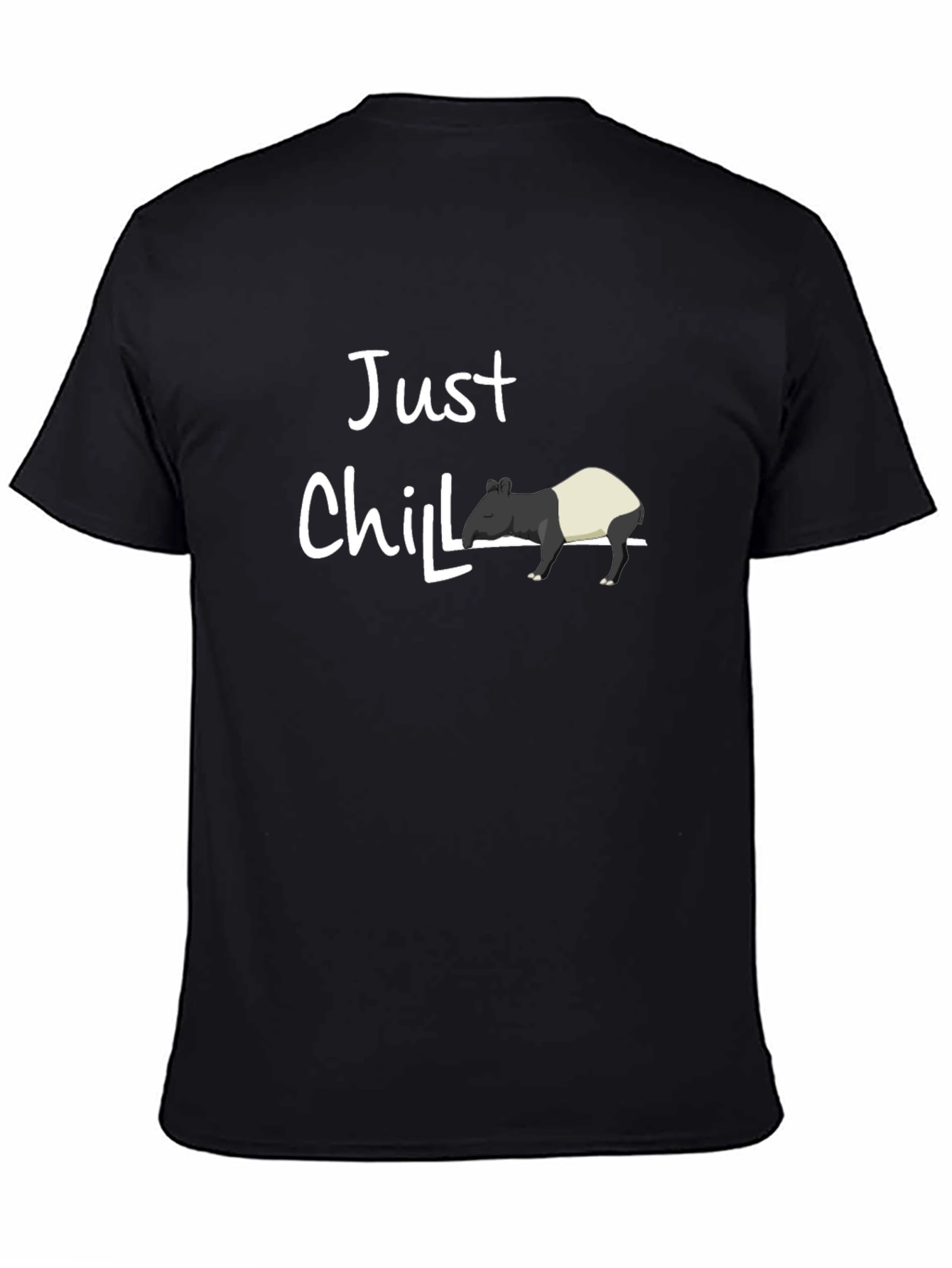 Black Just Chill Tapir Graphic Tee - Black view 4