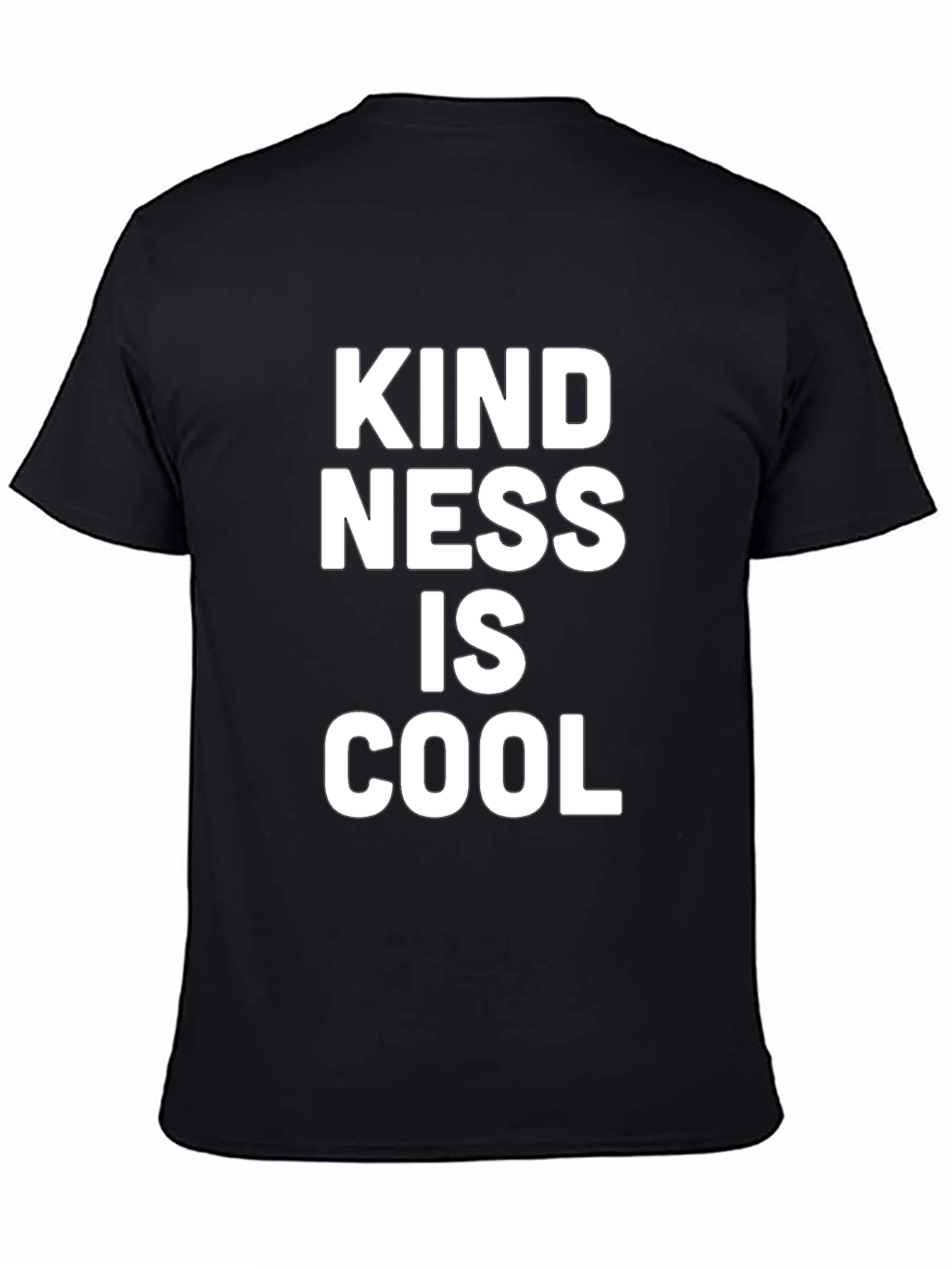 Black Kindness is Cool Graphic T-Shirt - Black view 4