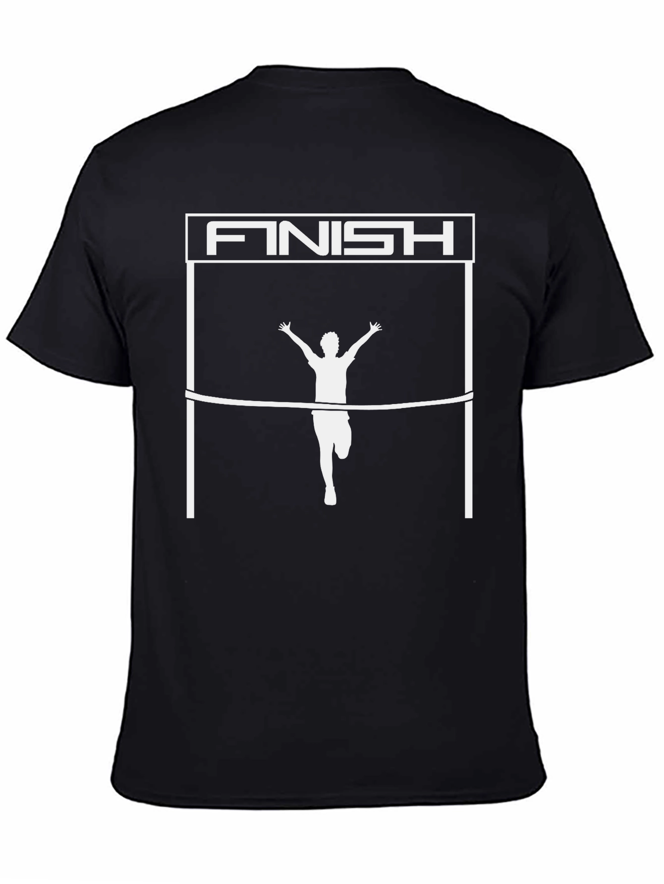 Black Finish Line Runner Black T-Shirt view 4