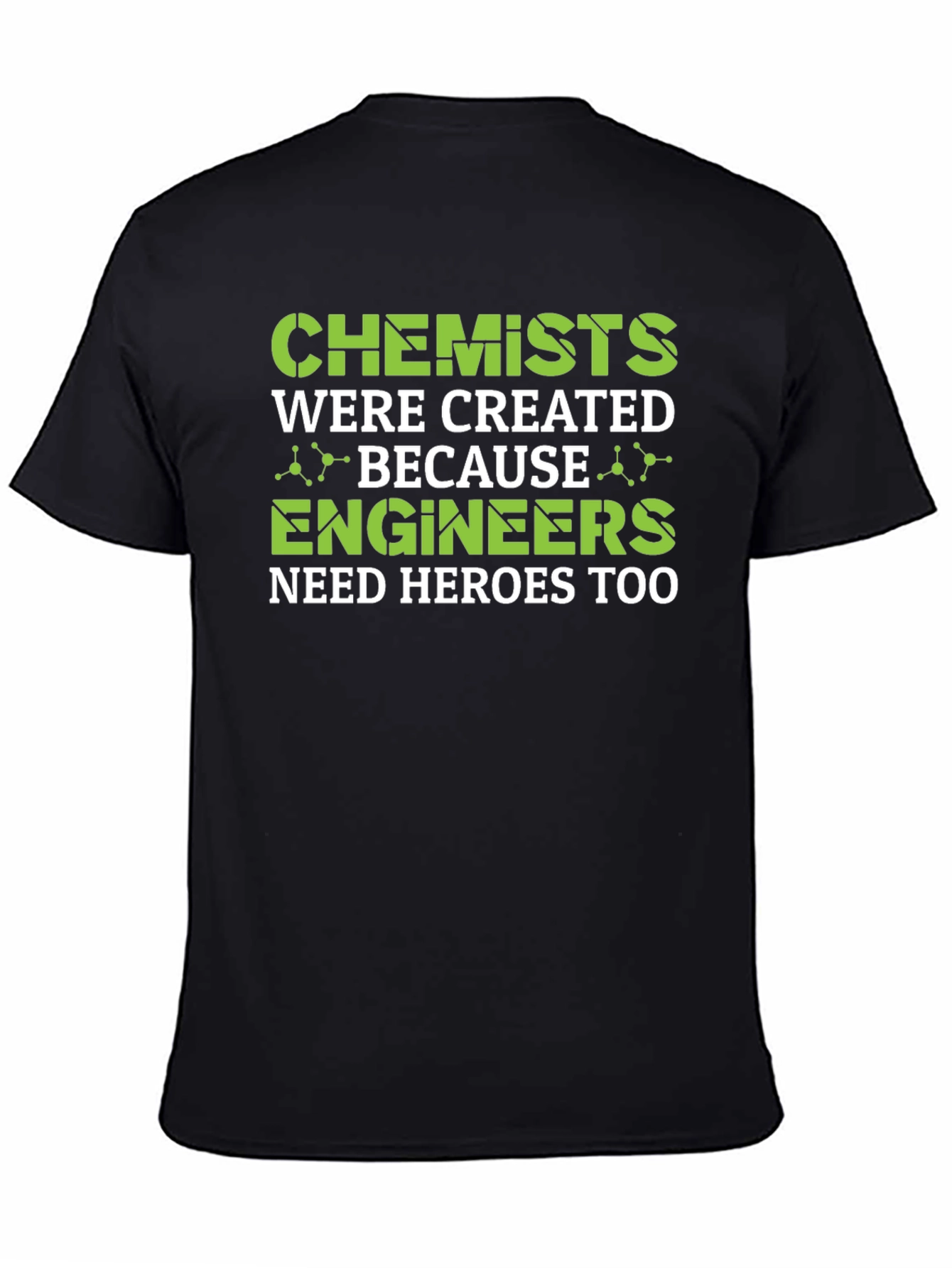 Black Chemist Engineer Hero Tee - Science Humor Graphic view 4