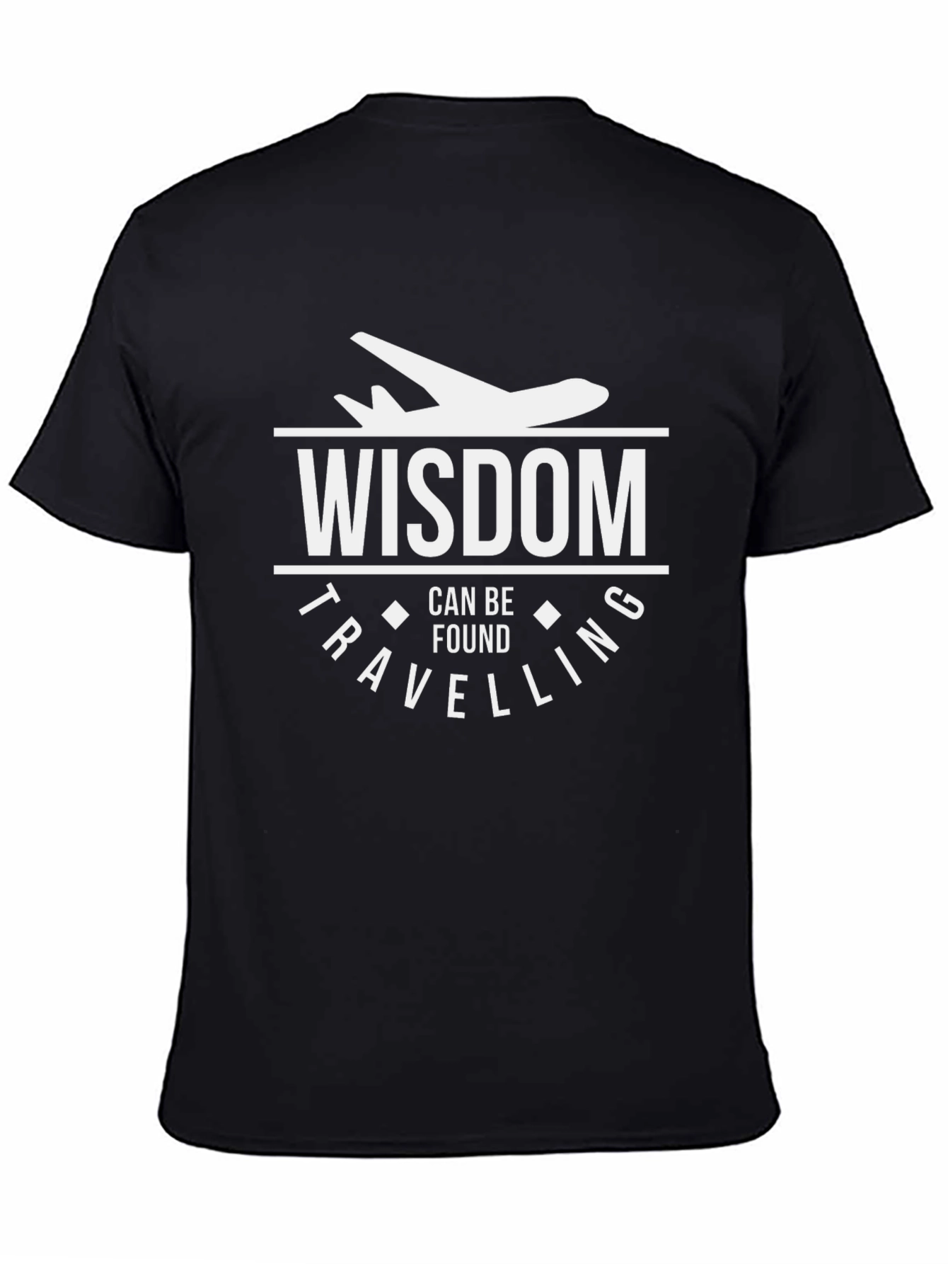 Black Wisdom Found Travelling Graphic Tee view 4