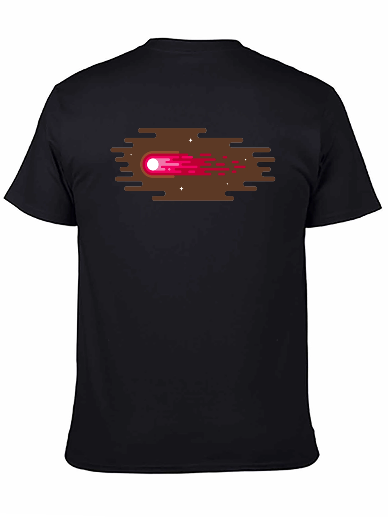 Black Meteor Graphic Tee - Black Cotton Comfort view 4