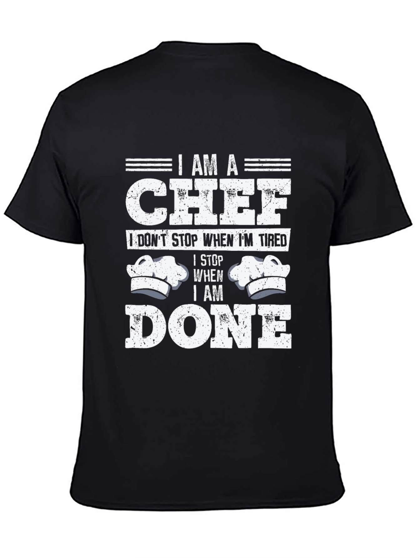 Black I AM A Chef T-Shirt view 4