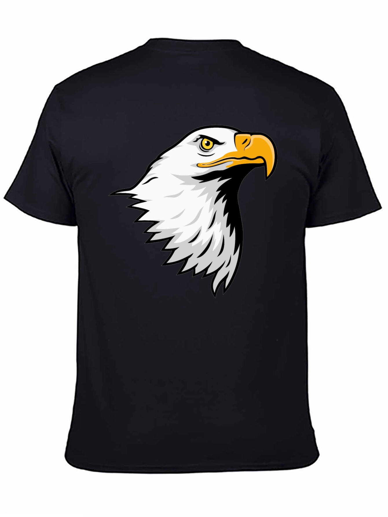 Black Eagle Graphic Tee - Men's Black Cotton T-Shirt view 4
