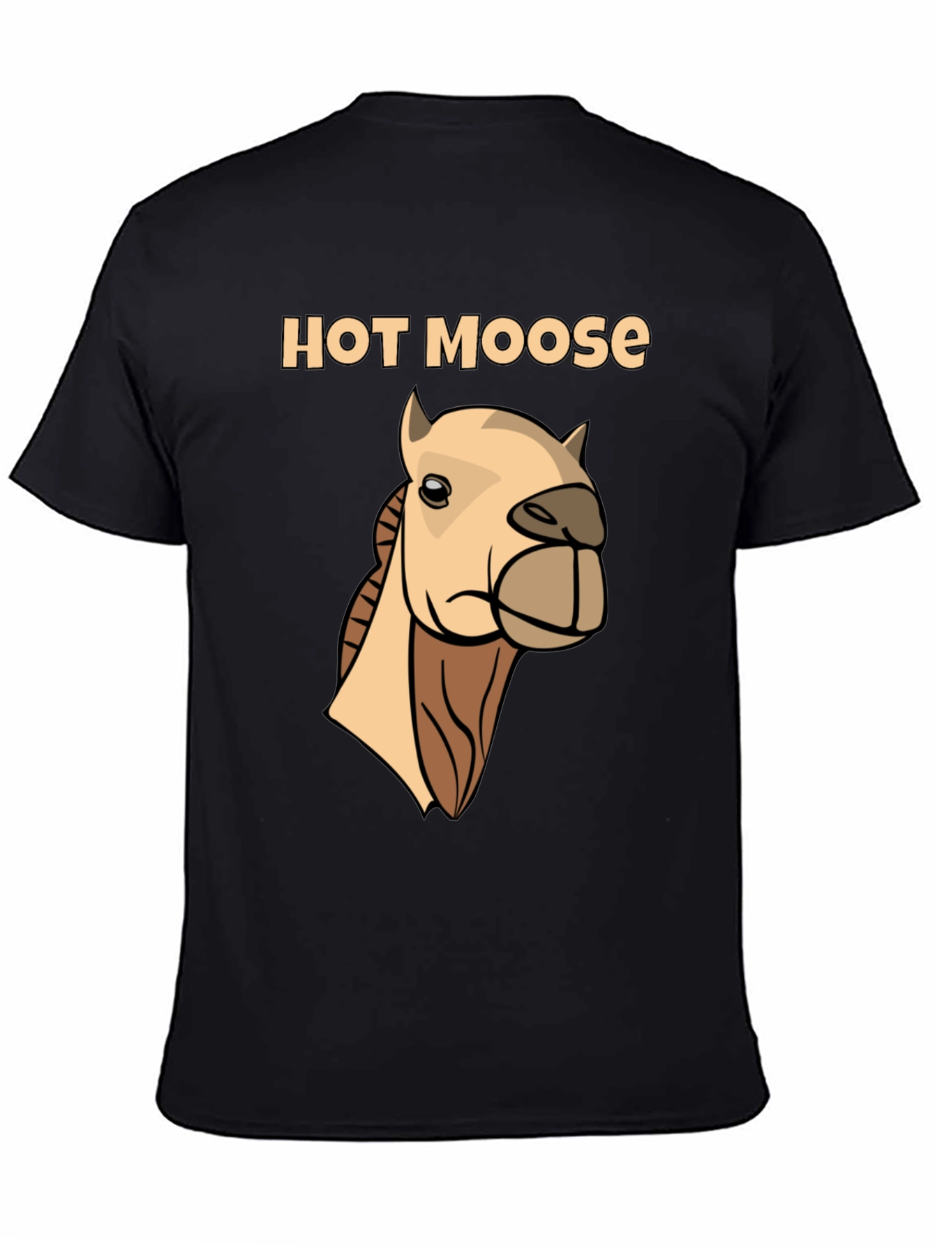 Black Hot Moose T-Shirt - Novelty Graphic Tee view 4