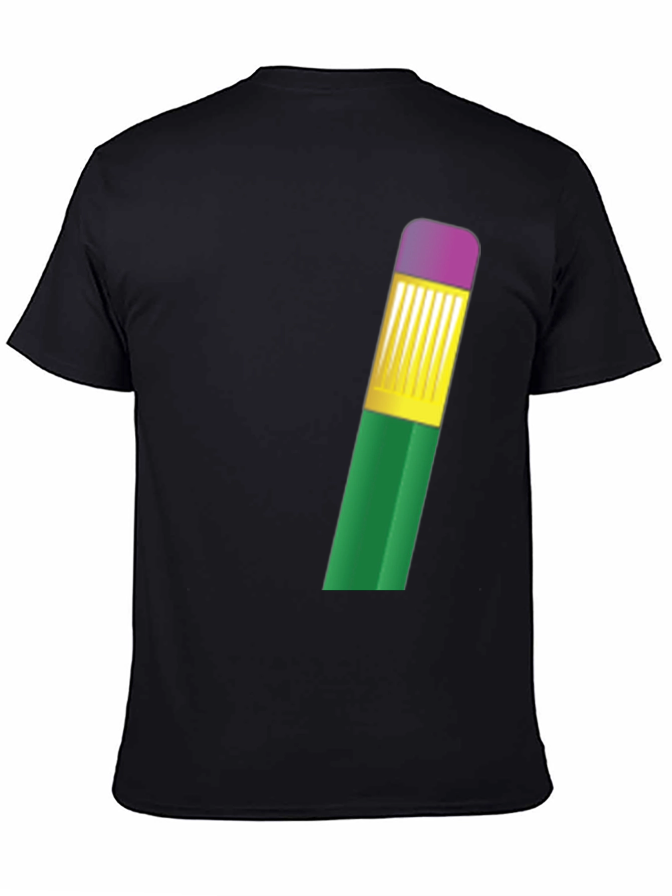 Black Novelty Pencil T-Shirt - Quirky Graphic Tee view 4