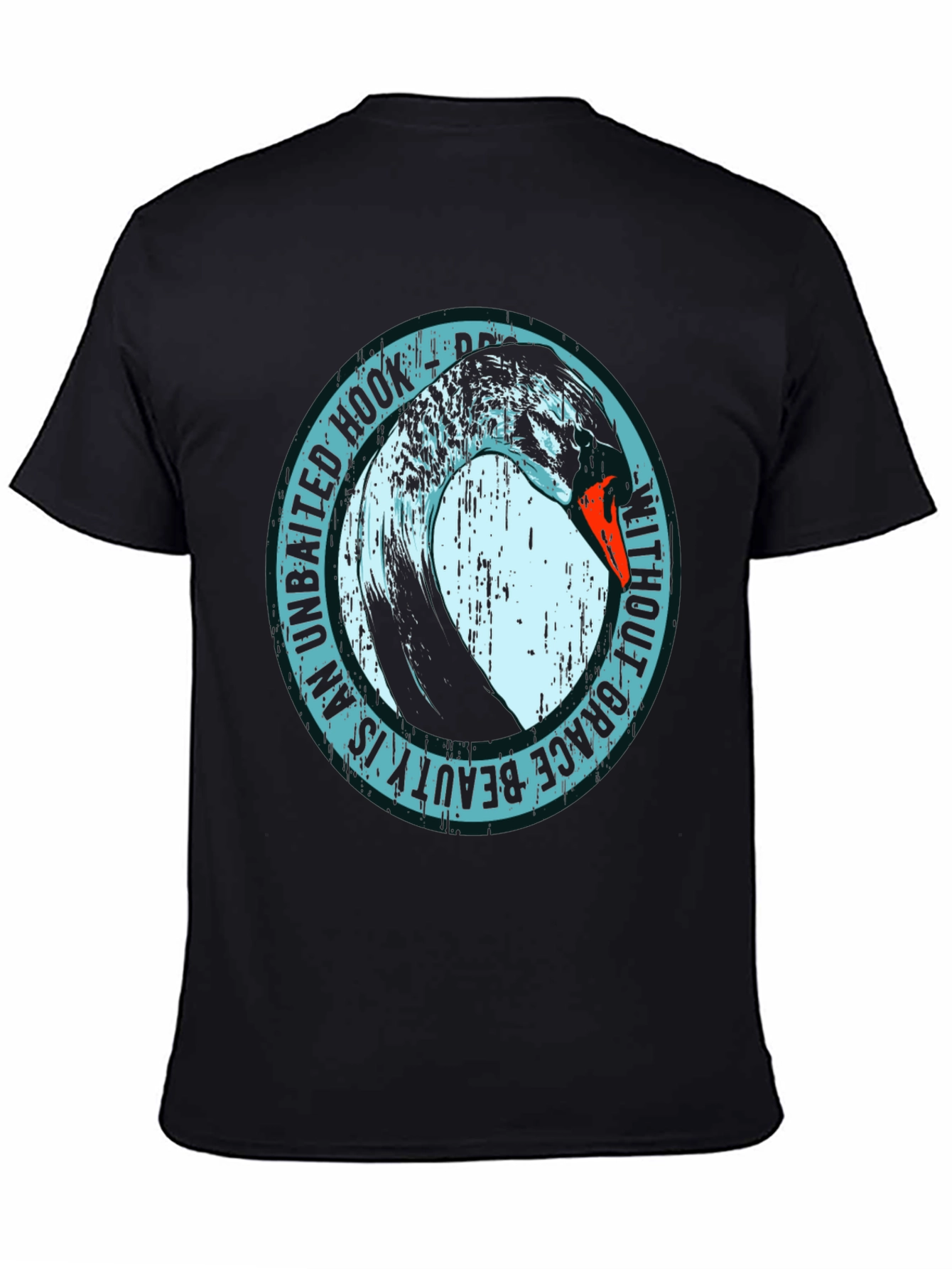 Black Unbaited Hook Beauty Graphic Tee - Black view 4