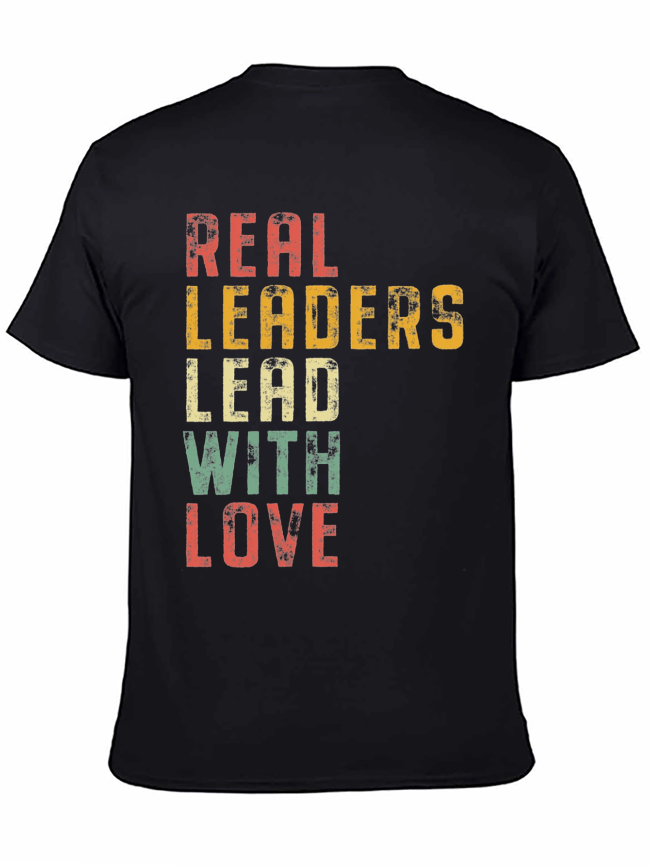 Black Real Leaders Lead With Love Graphic Tee view 4