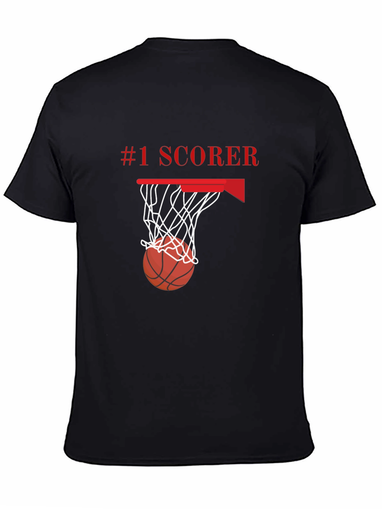 Black #1 Scorer Basketball Graphic Tee - Stylish Player Shirt view 4
