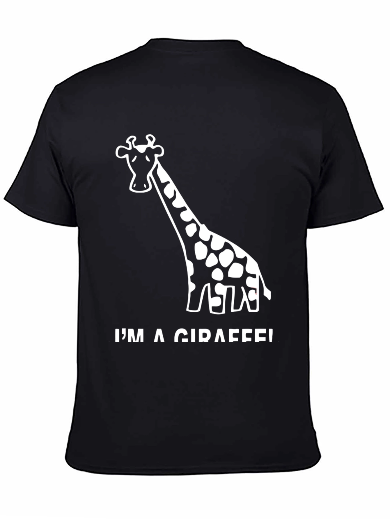 Black I'm a Giraffe! Graphic T-Shirt view 4