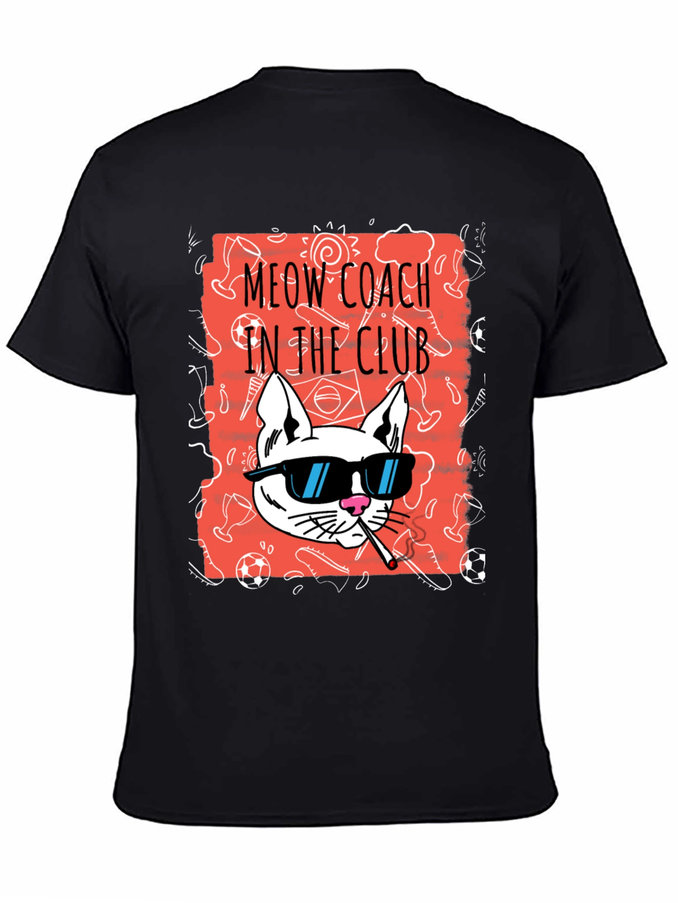 Black Meow Coach in the Club T-Shirt view 4