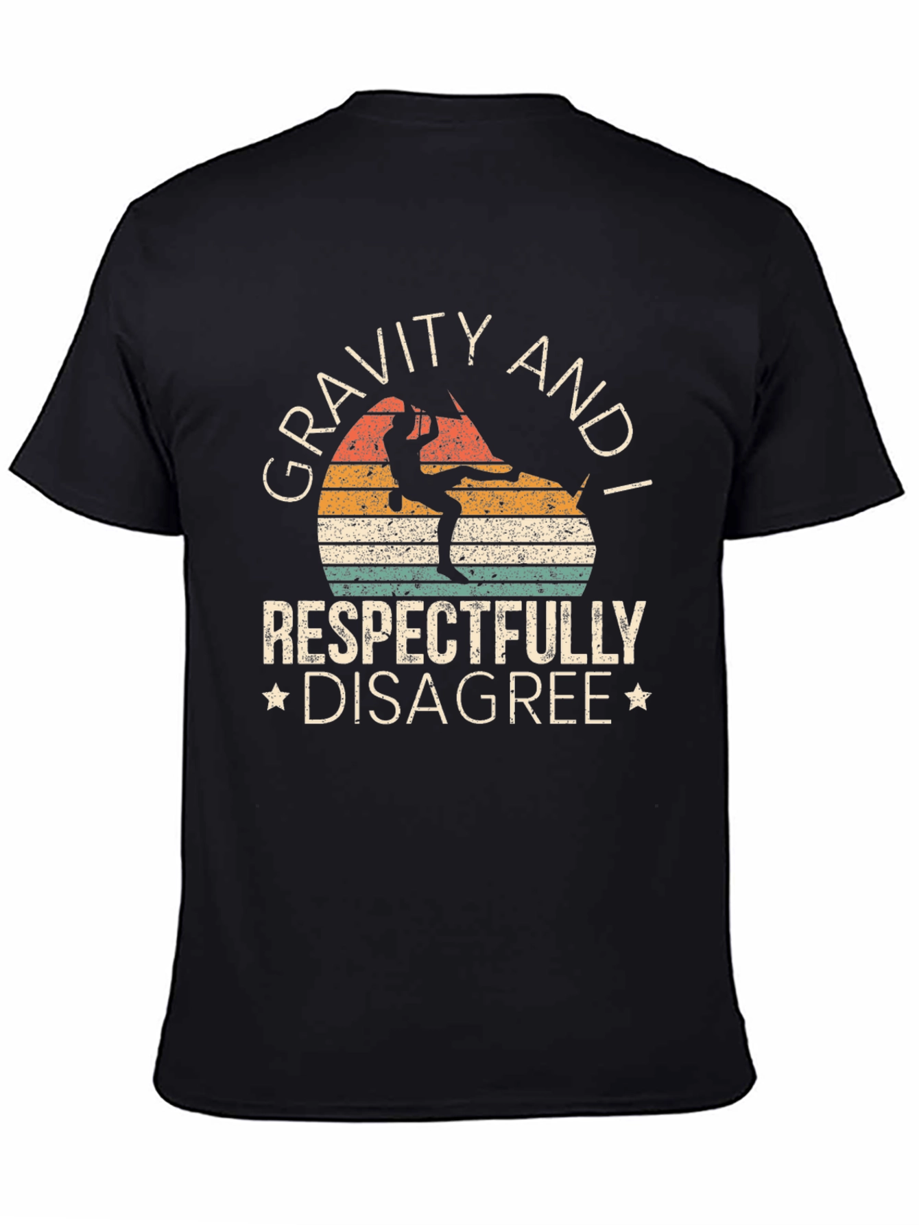 Black Gravity Disagree Climber T-Shirt view 4