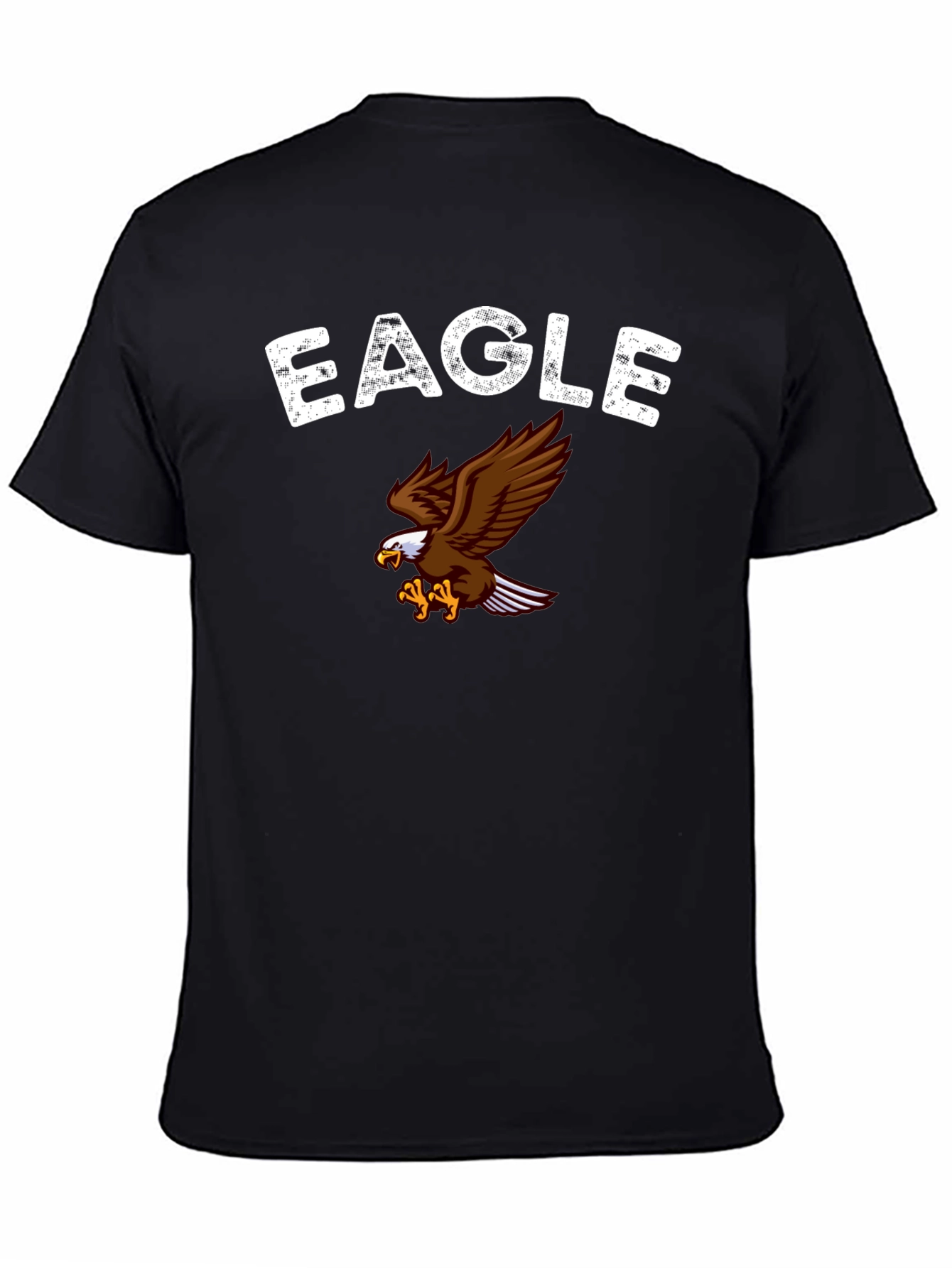 Black Black Eagle Graphic Print T-Shirt view 4