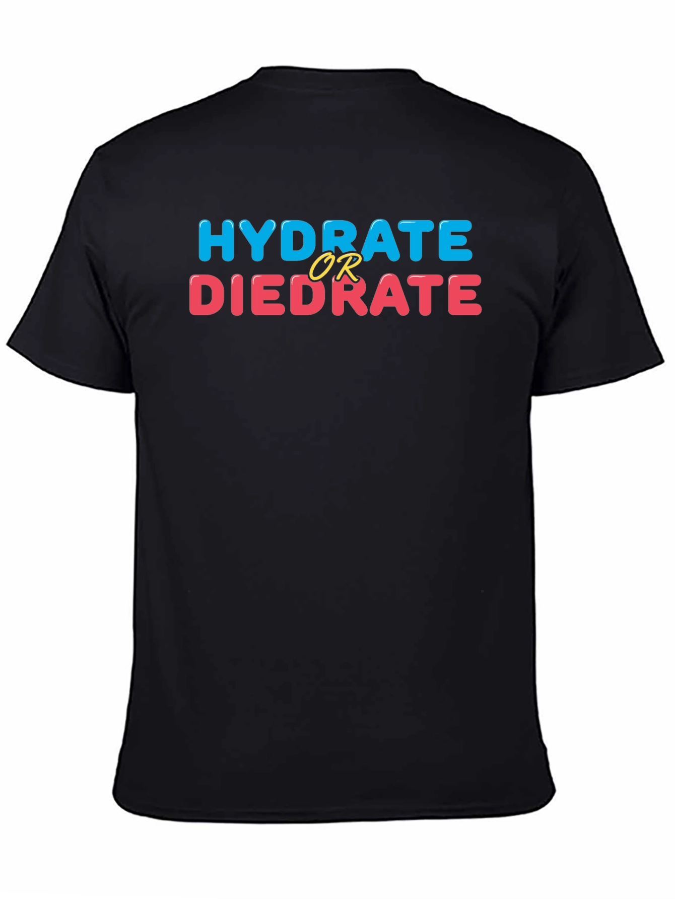 Black Hydrate or Diedrate Graphic Tee - Funny Health Shirt view 4