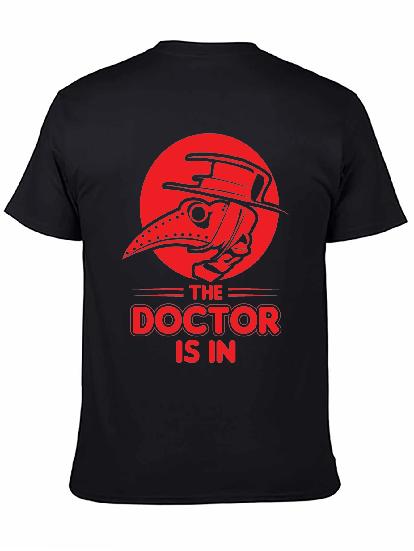 Black Plague Doctor T-Shirt - The Doctor Is In view 4