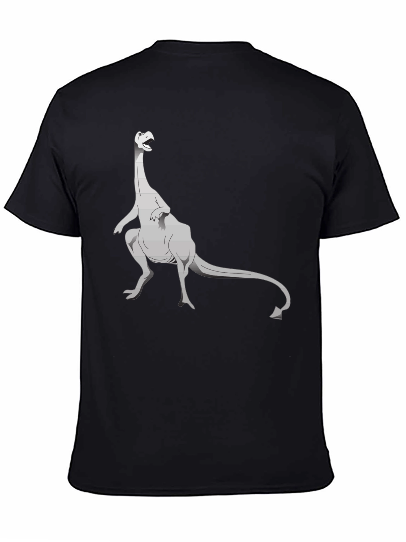 Black Dinosaur Graphic Tee - Classic Black T-Shirt view 4