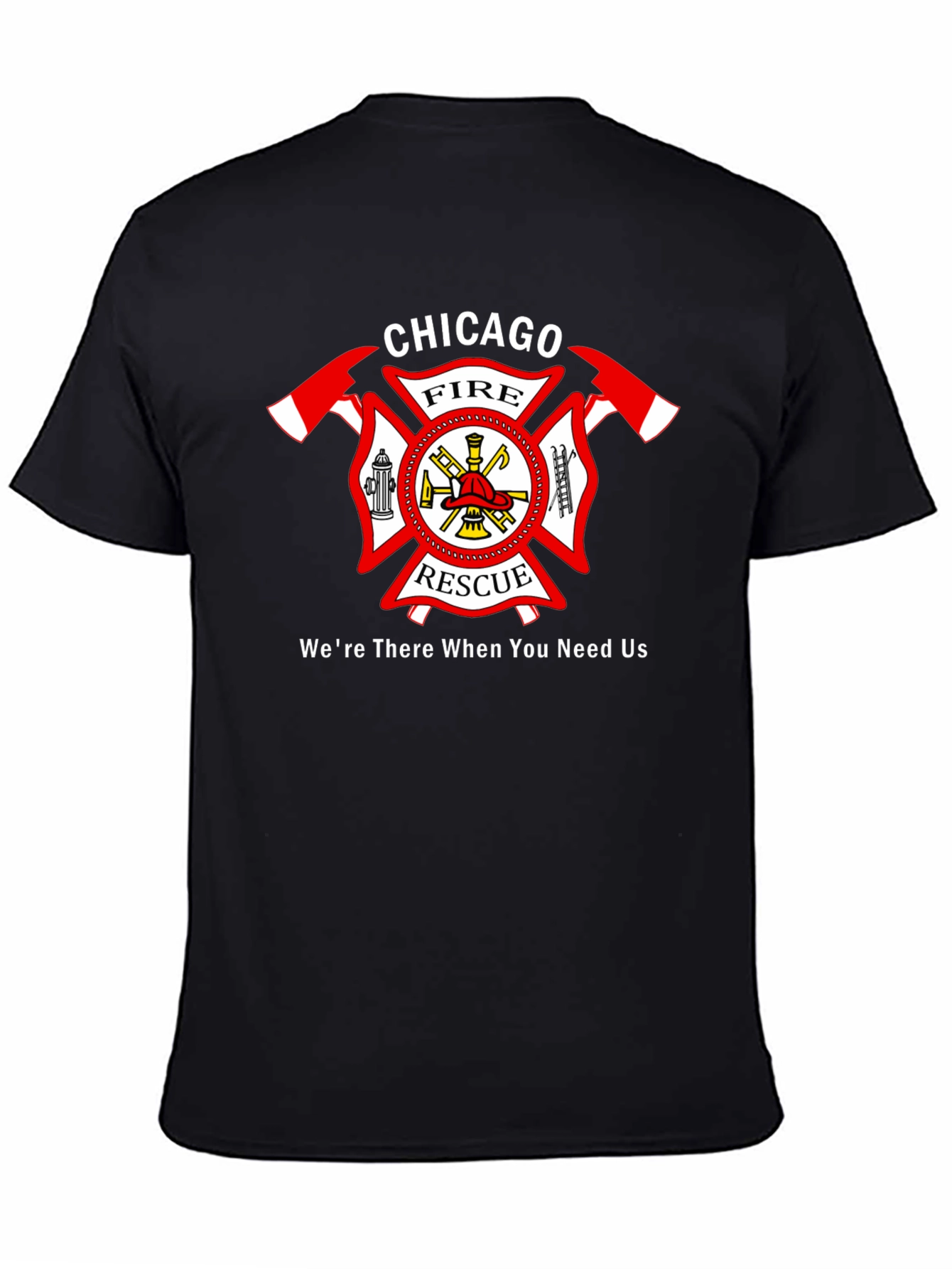 Black Chicago Fire Rescue T-Shirt view 4