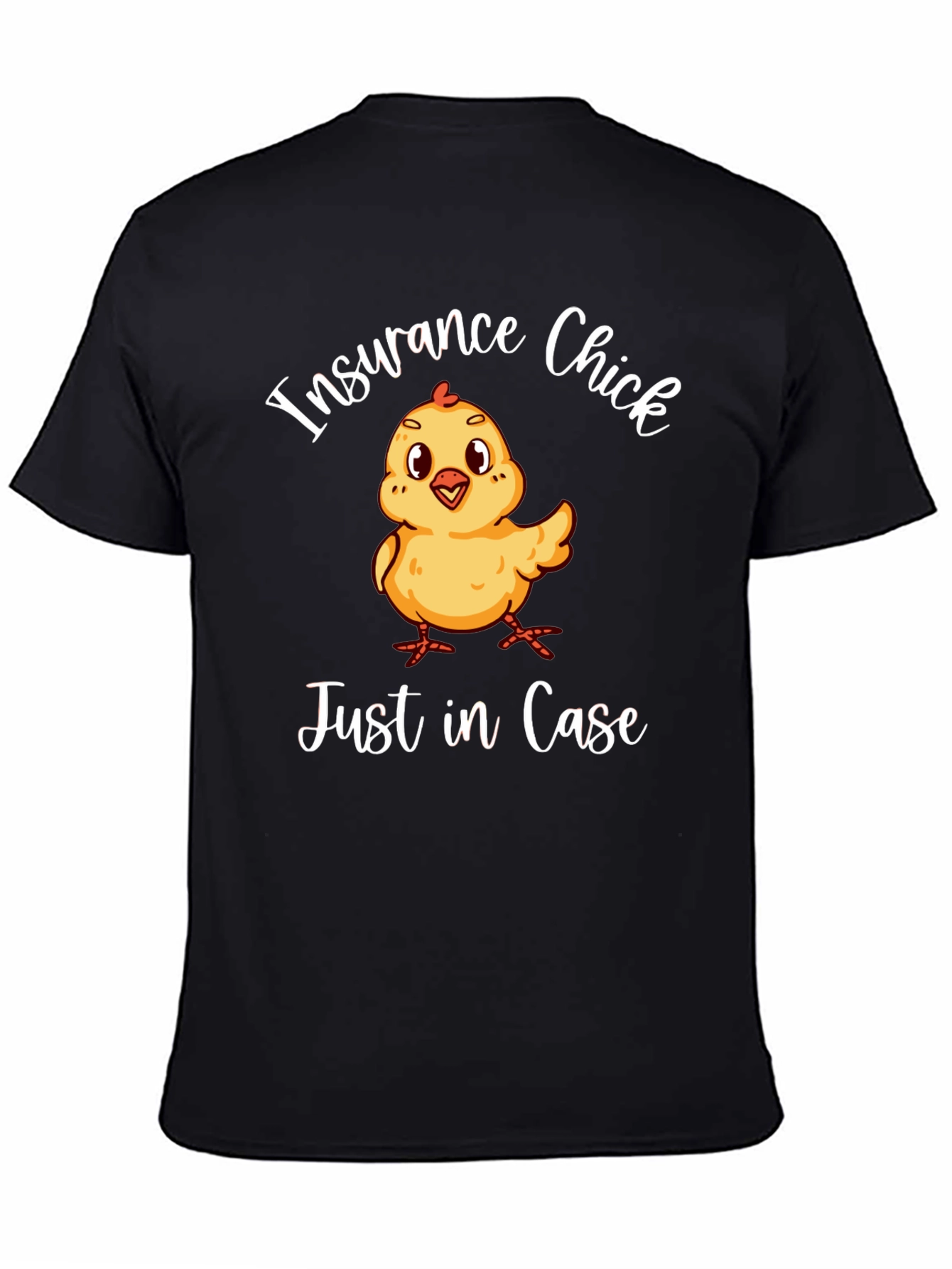 Black Insurance Chick T-Shirt - Just in Case! view 4