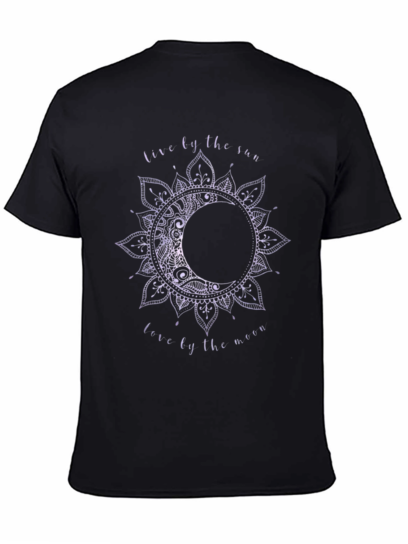 Black Sun & Moon Graphic Tee - Live by the Sun, Love by the Moon view 4