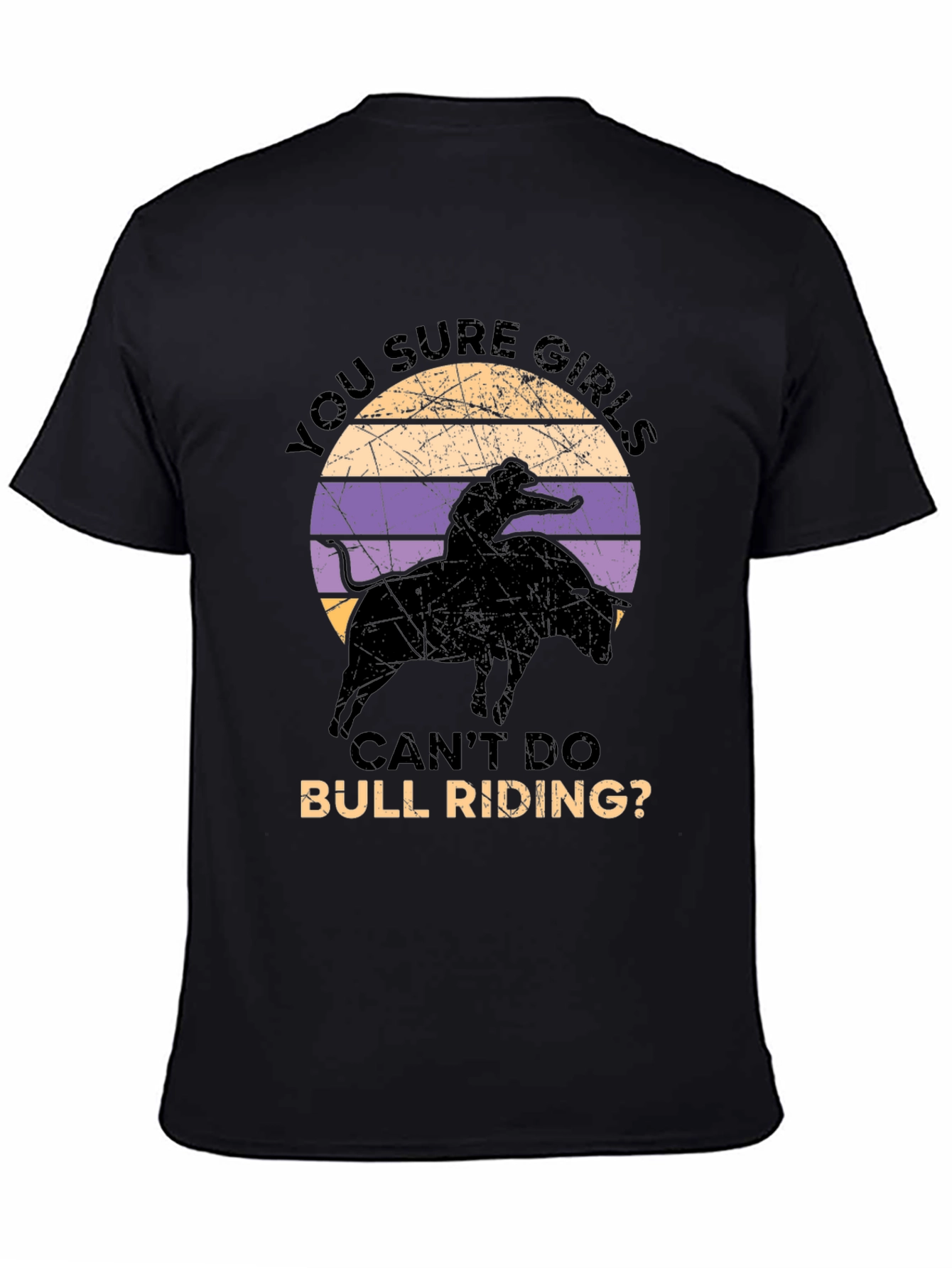 Black Girls Can Do Bull Riding T-Shirt view 4