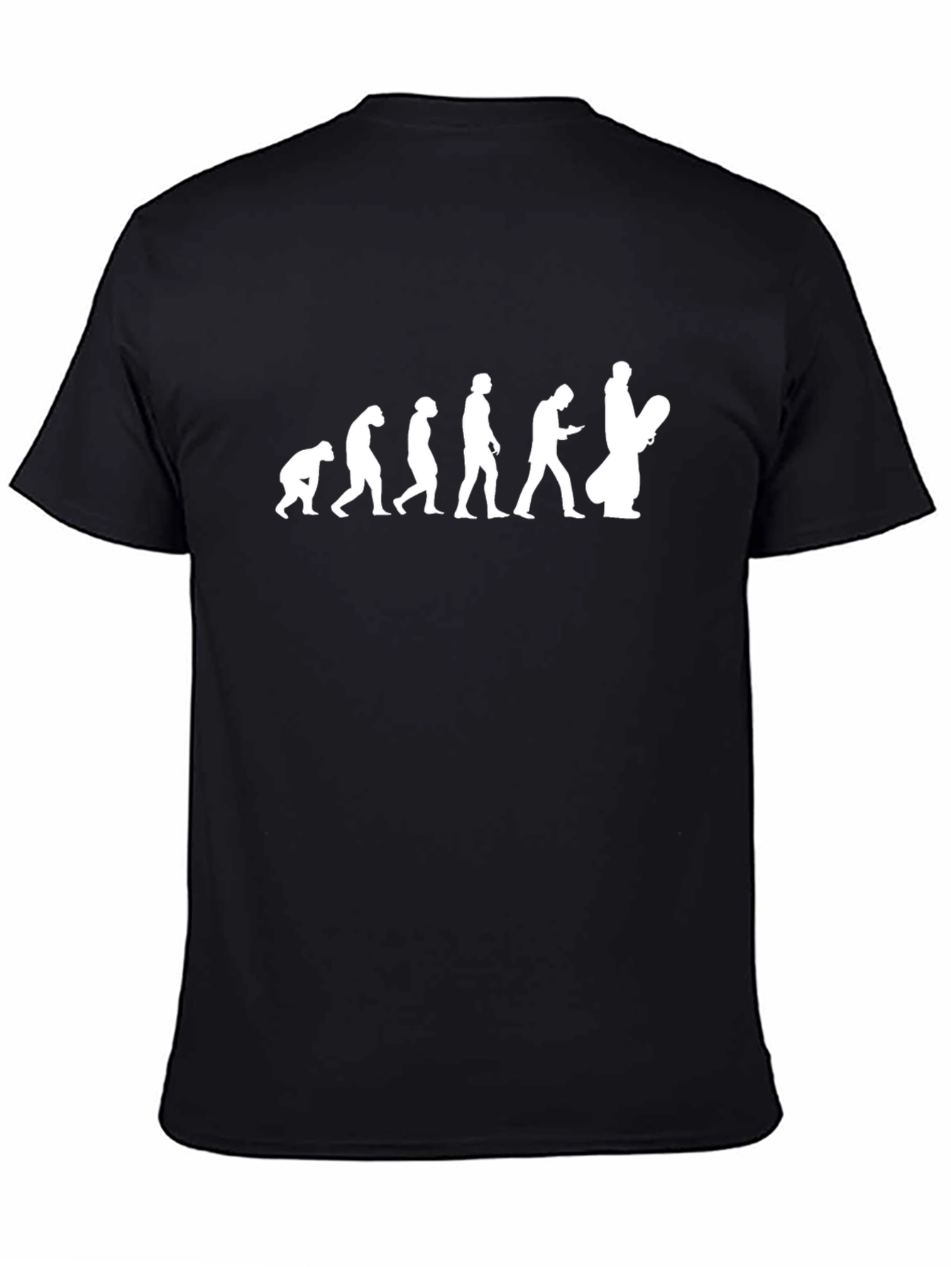 Black Evolution of Snowboarding Black T-Shirt view 4