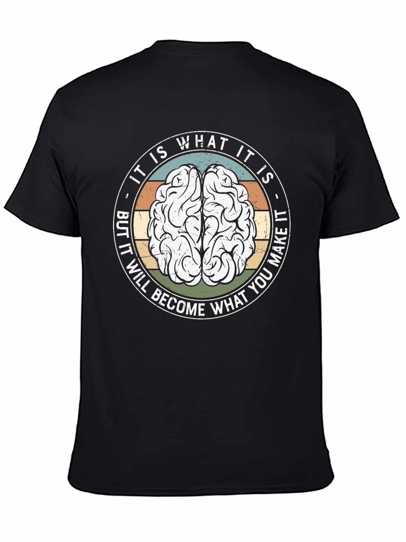 Black Brainy T-Shirt: It Is What It Is view 4