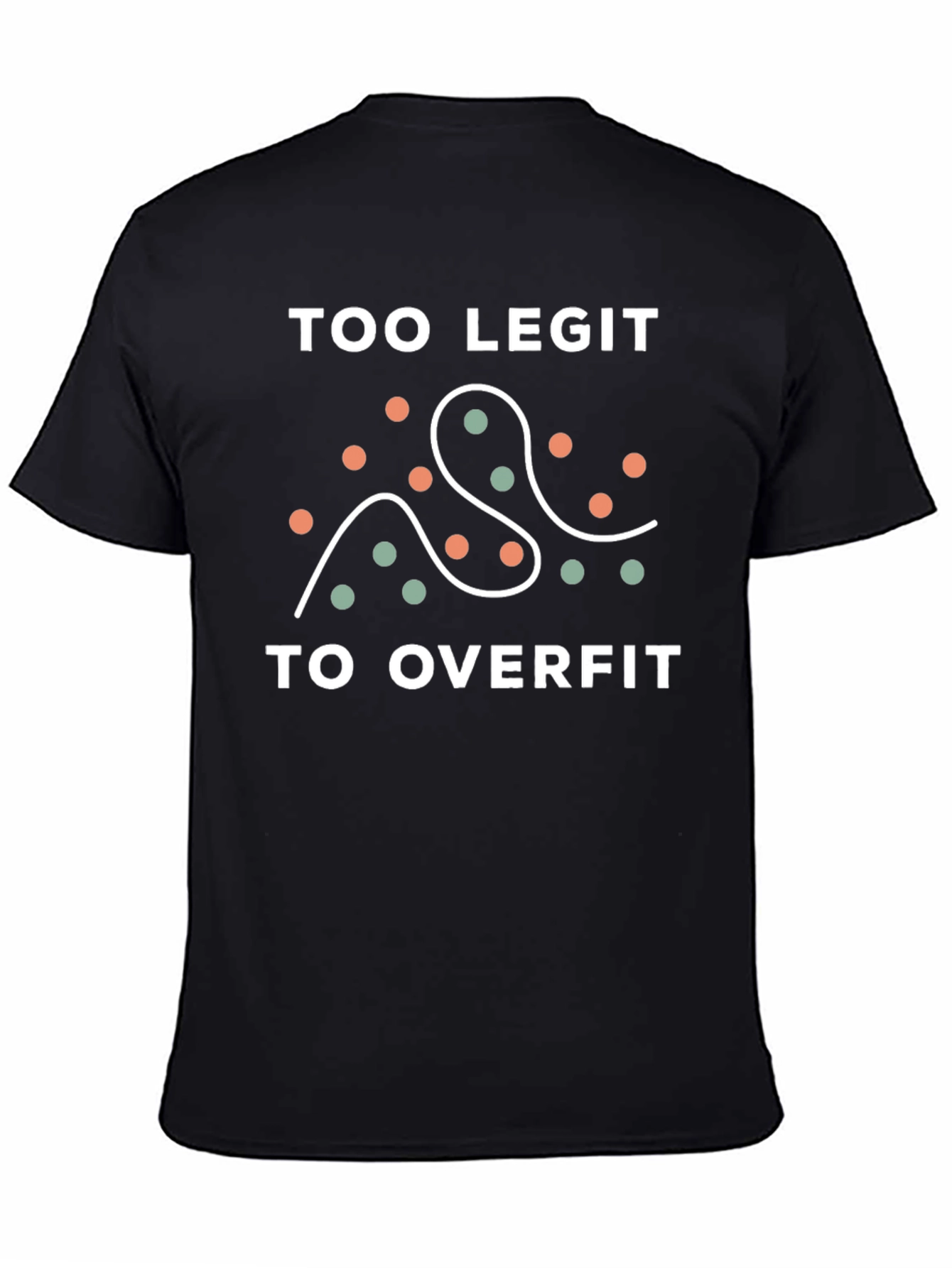 Black Too Legit To Overfit Graphic Tee view 4