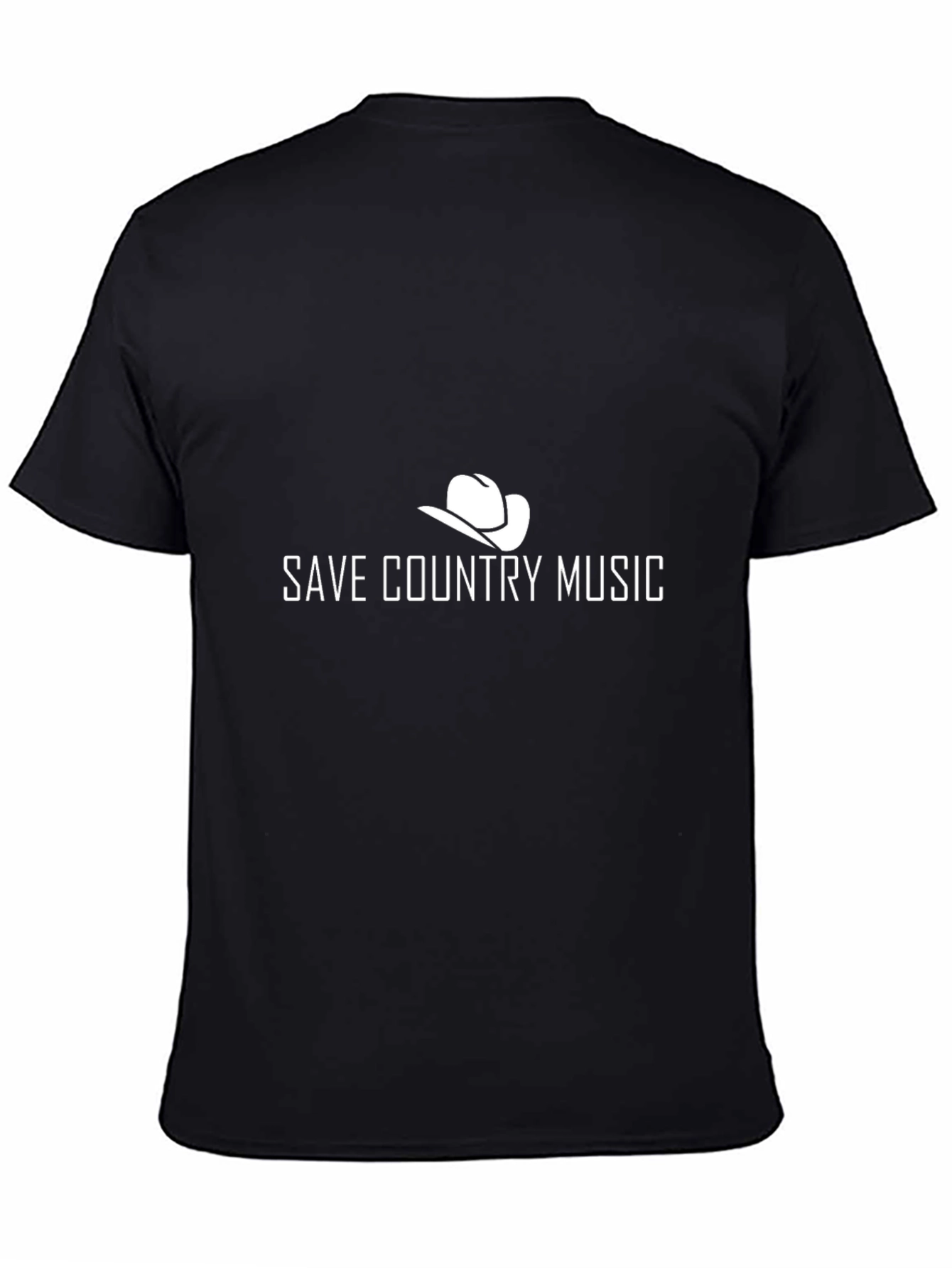 Black Save Country Music T-Shirt - Classic Style view 4