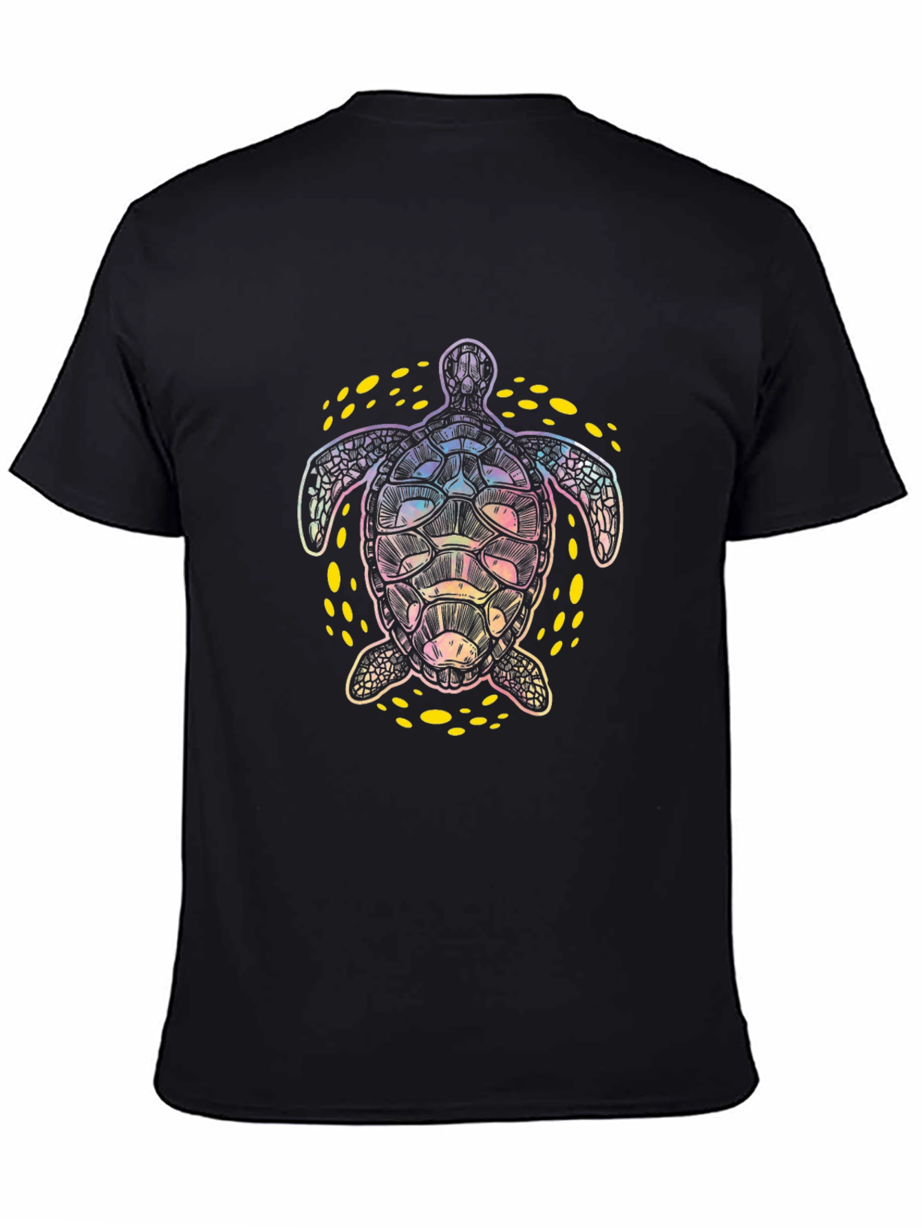 Black Turtle Graphic Tee - Black Cotton Comfort view 4
