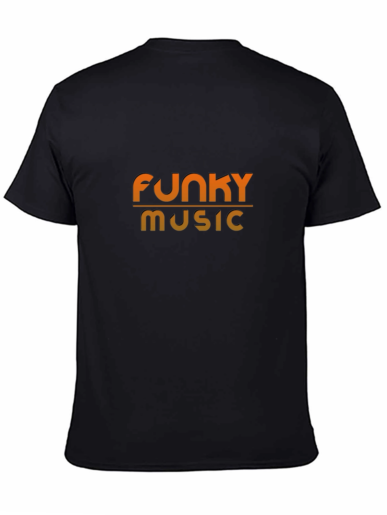 Black Funky Music Black Graphic T-Shirt view 4