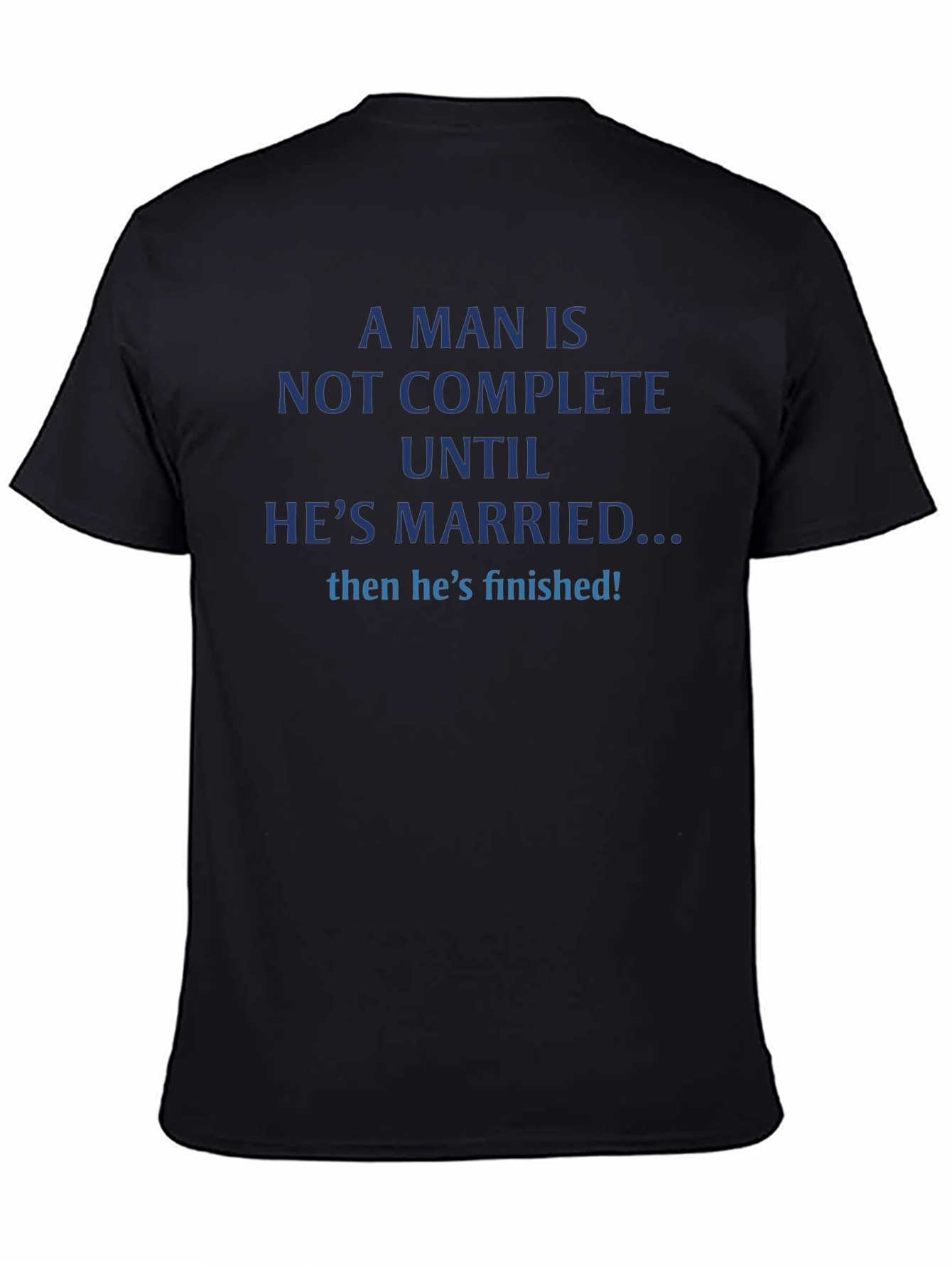 Black Funny Married Man T-Shirt - Finished! view 4
